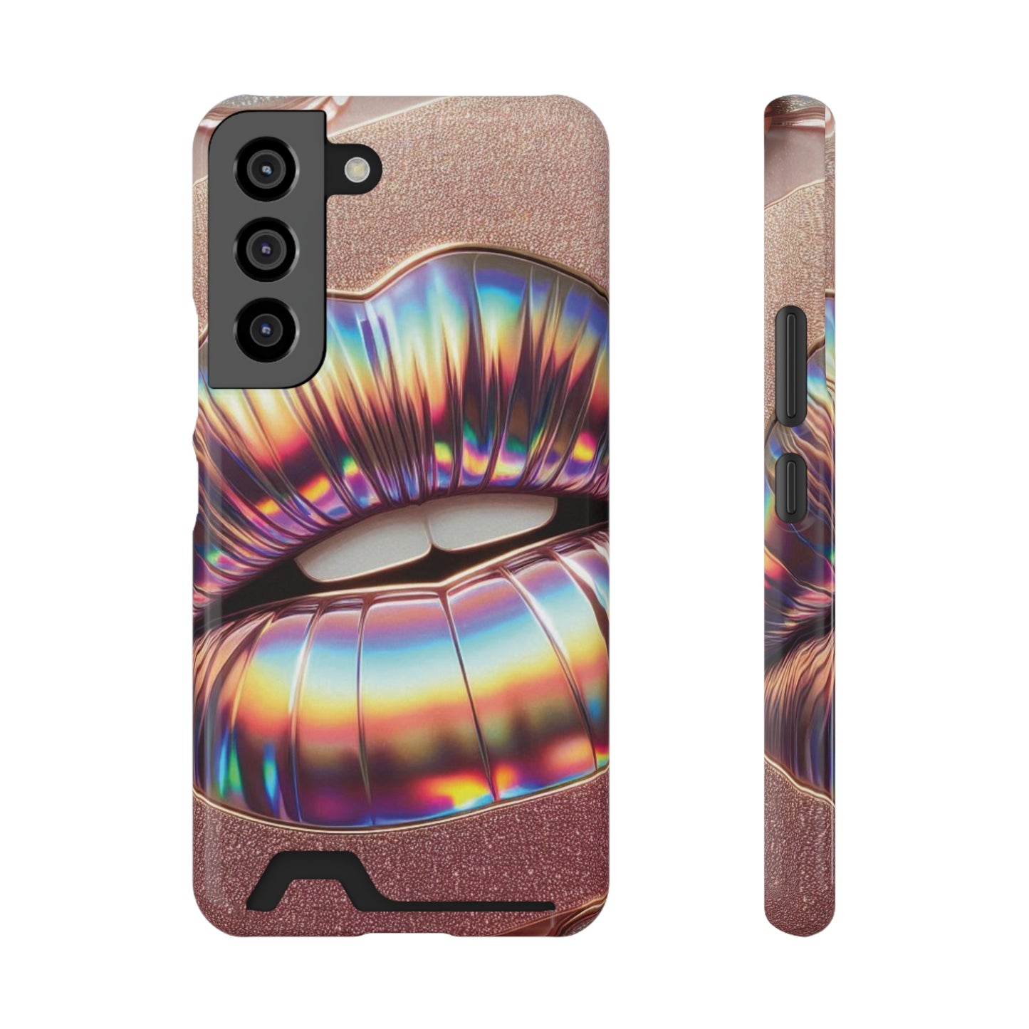 "Bronze Kiss" - Phone Case With Card Holder - Creatively Designed Shop
