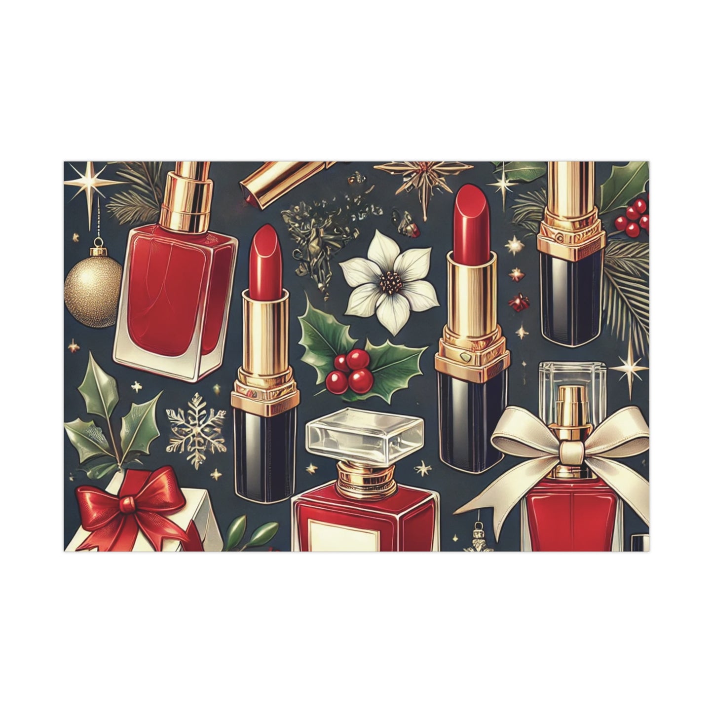 Christmas Glam Makeup Essentials - Gift Wrap Papers - Creatively Designed Shop