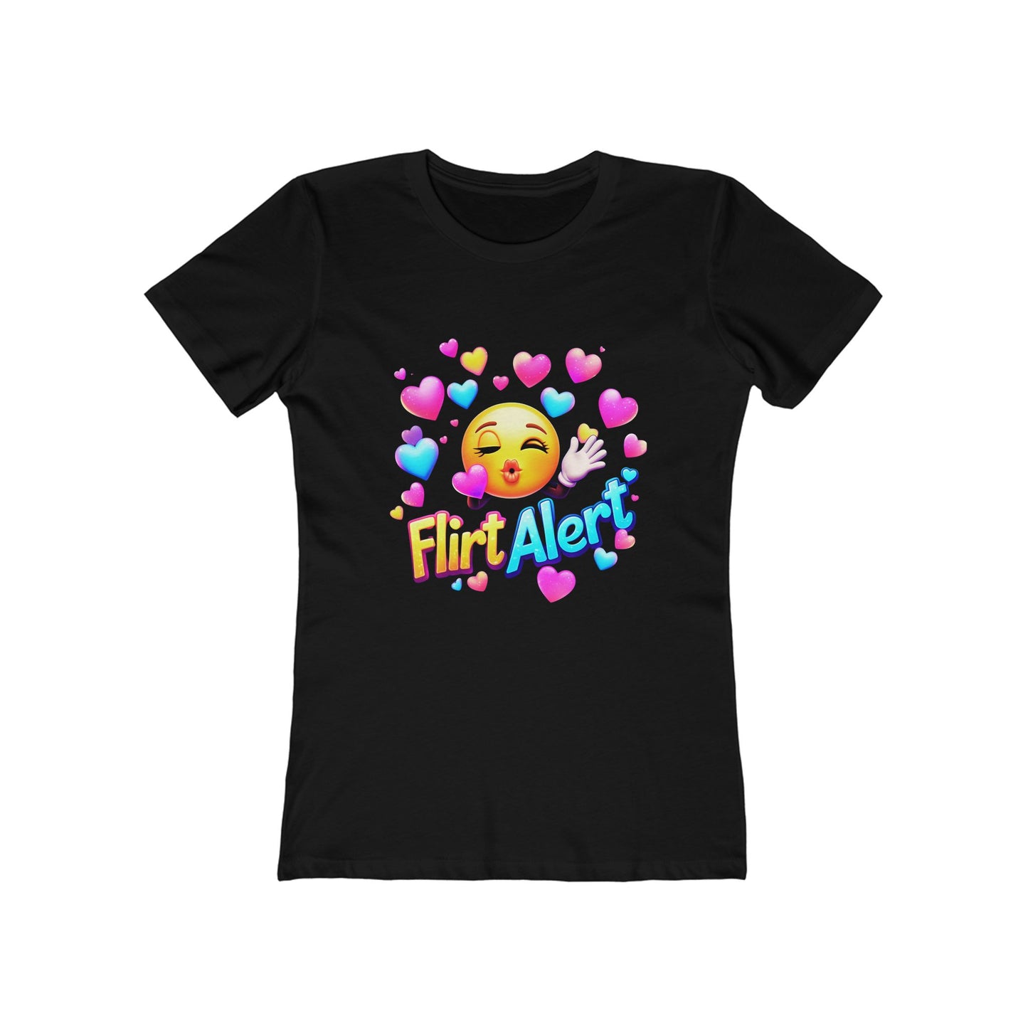 Flirt Alert - The Boyfriend Tee for Women - Creatively Designed Shop