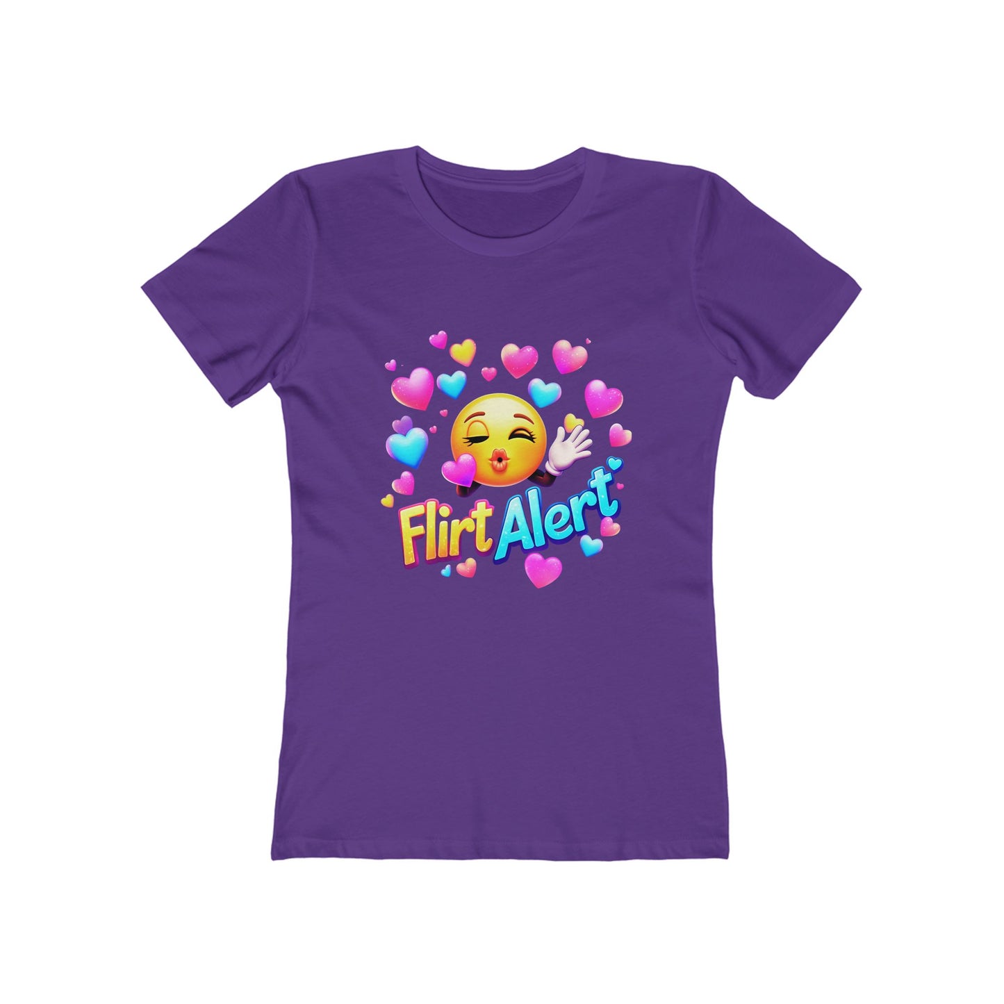Flirt Alert - The Boyfriend Tee for Women - Creatively Designed Shop