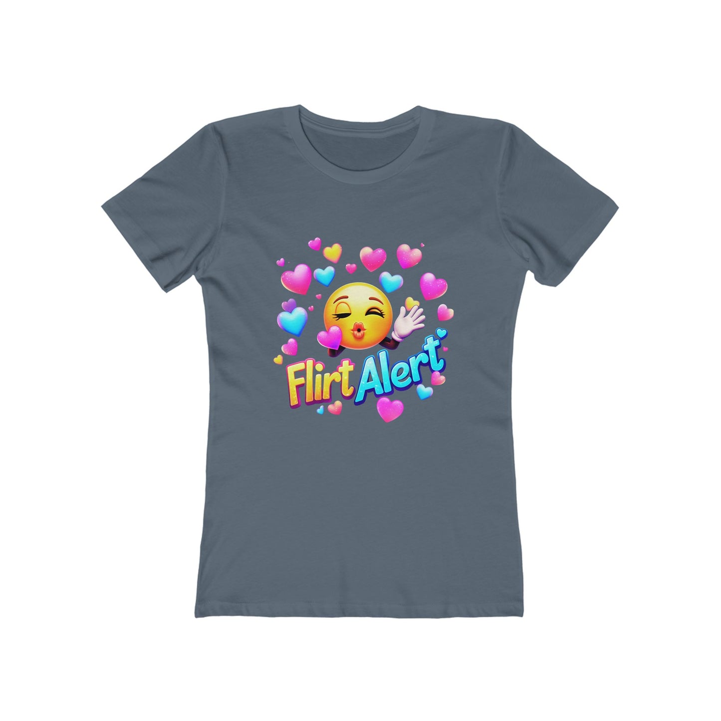 Flirt Alert - The Boyfriend Tee for Women - Creatively Designed Shop
