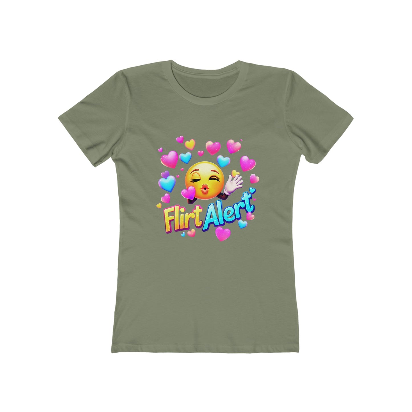 Flirt Alert - The Boyfriend Tee for Women - Creatively Designed Shop