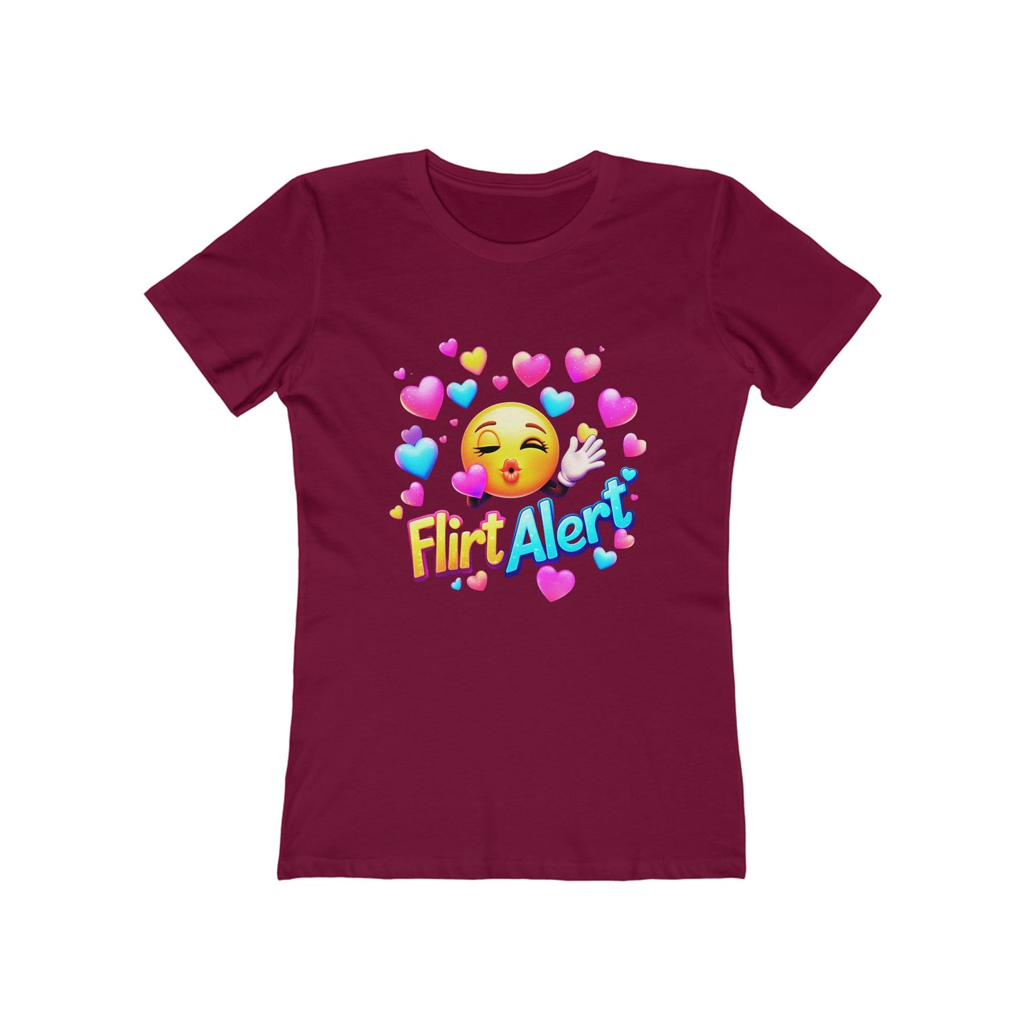 Flirt Alert - The Boyfriend Tee for Women - Creatively Designed Shop