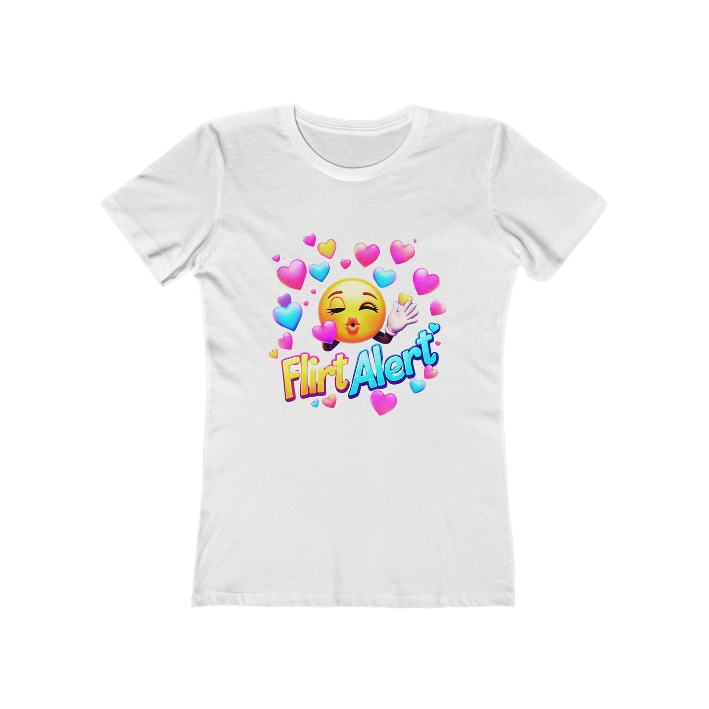 Flirt Alert - The Boyfriend Tee for Women - Creatively Designed Shop