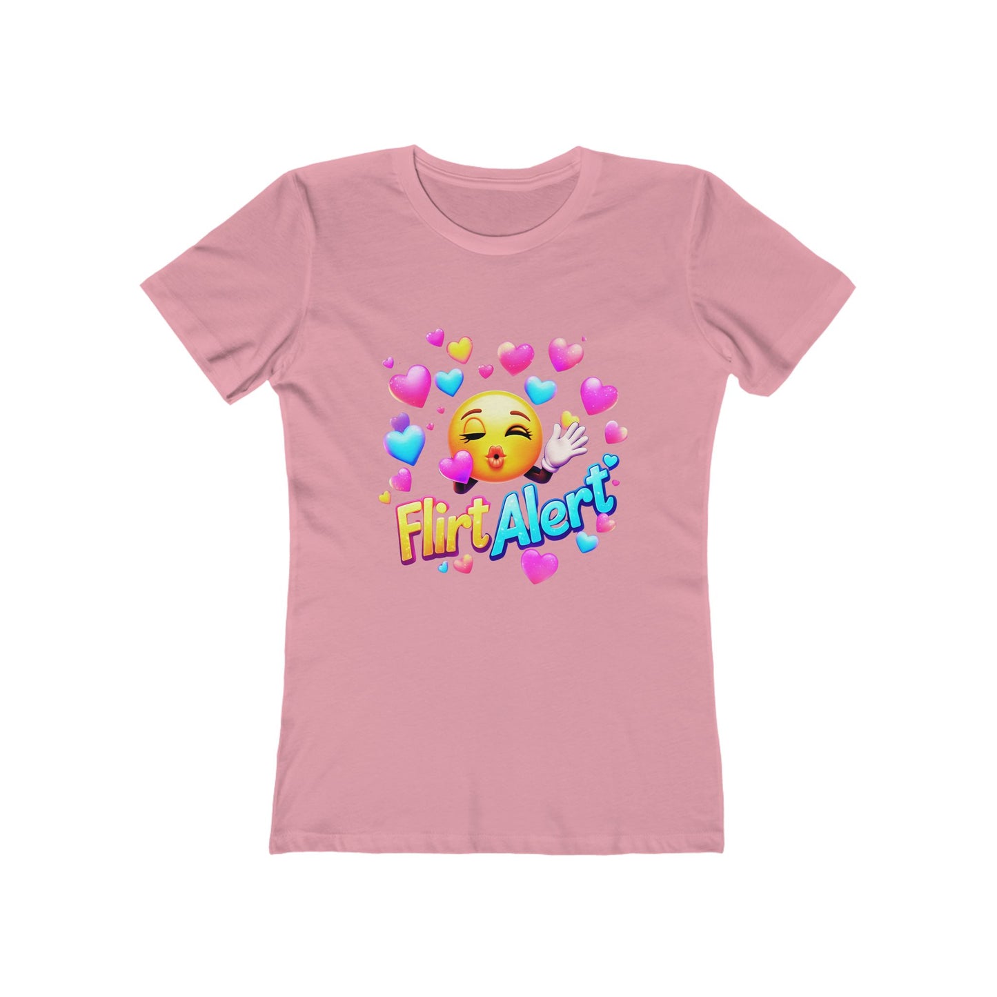 Flirt Alert - The Boyfriend Tee for Women - Creatively Designed Shop