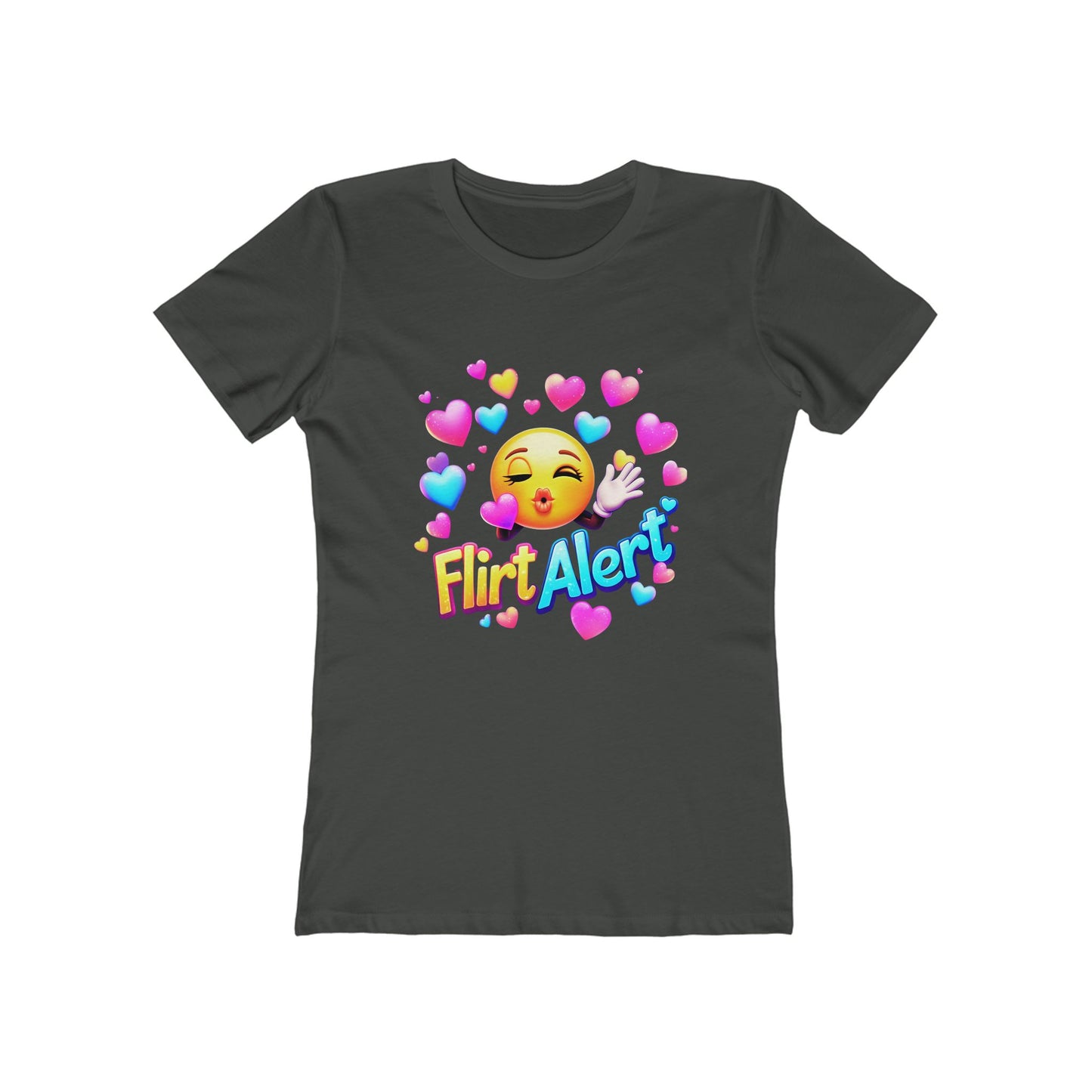 Flirt Alert - The Boyfriend Tee for Women - Creatively Designed Shop