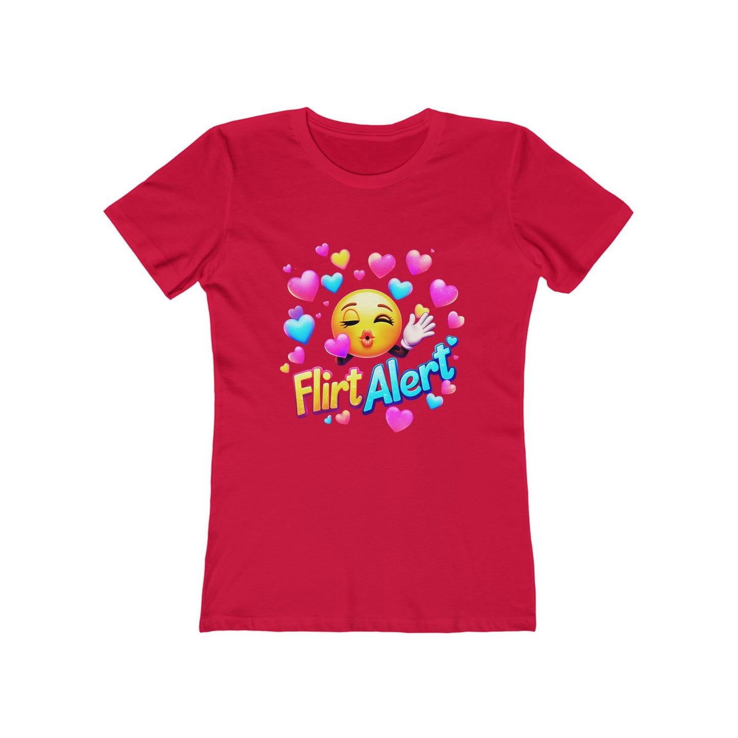 Flirt Alert - The Boyfriend Tee for Women - Creatively Designed Shop