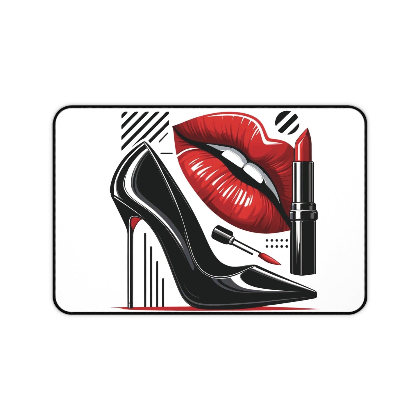 "Red & Black Beauty" - Desk Mat - Creatively Designed Shop