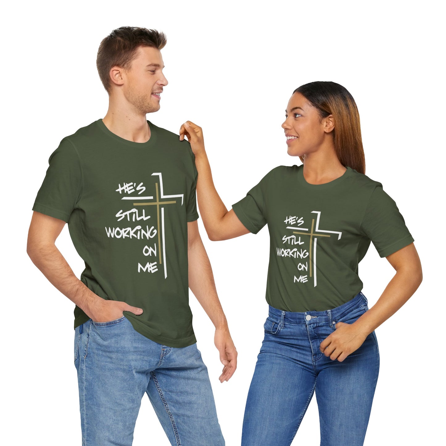 He's Still Working On Me - Unisex Jersey Short Sleeve Tee