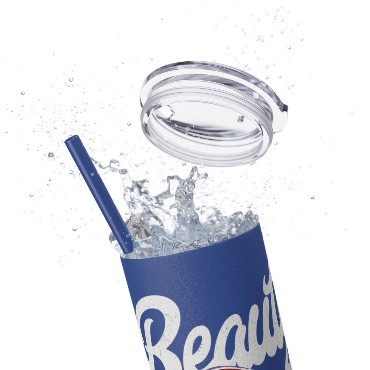 Beauty Speaks - Skinny Tumbler with Straw, 20oz - Creatively Designed Shop