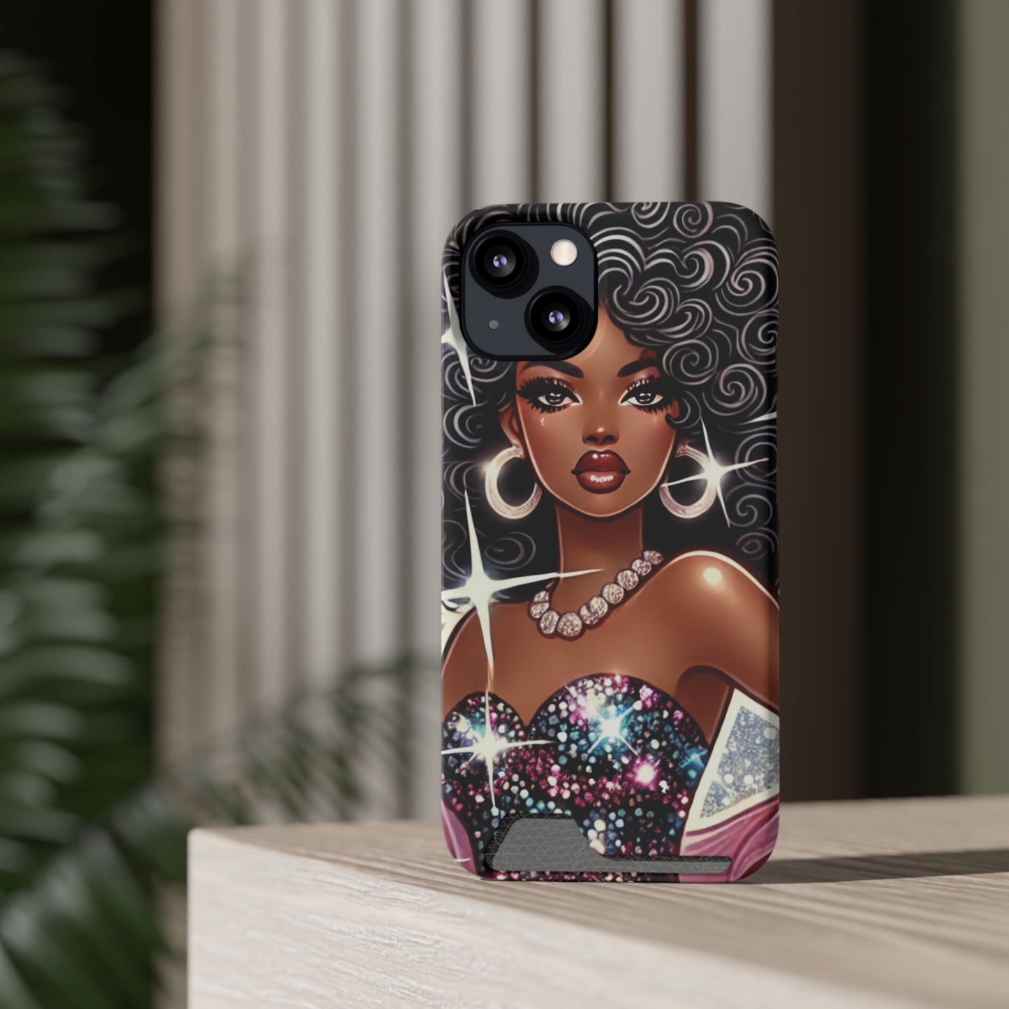"Gorgeous" - Phone Case With Card Holder - Creatively Designed Shop