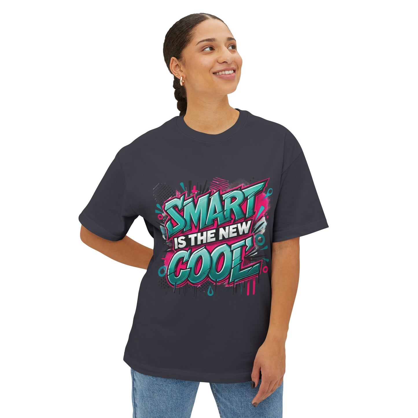 Smart is the New Cool - Unisex Oversized Boxy Tee