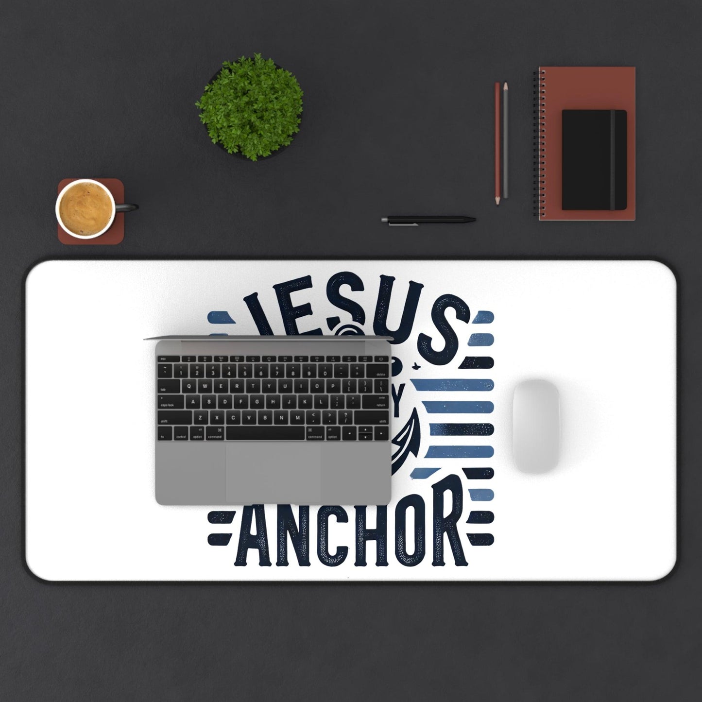"Jesus Is My Anchor" - Desk Mat - Creatively Designed Shop