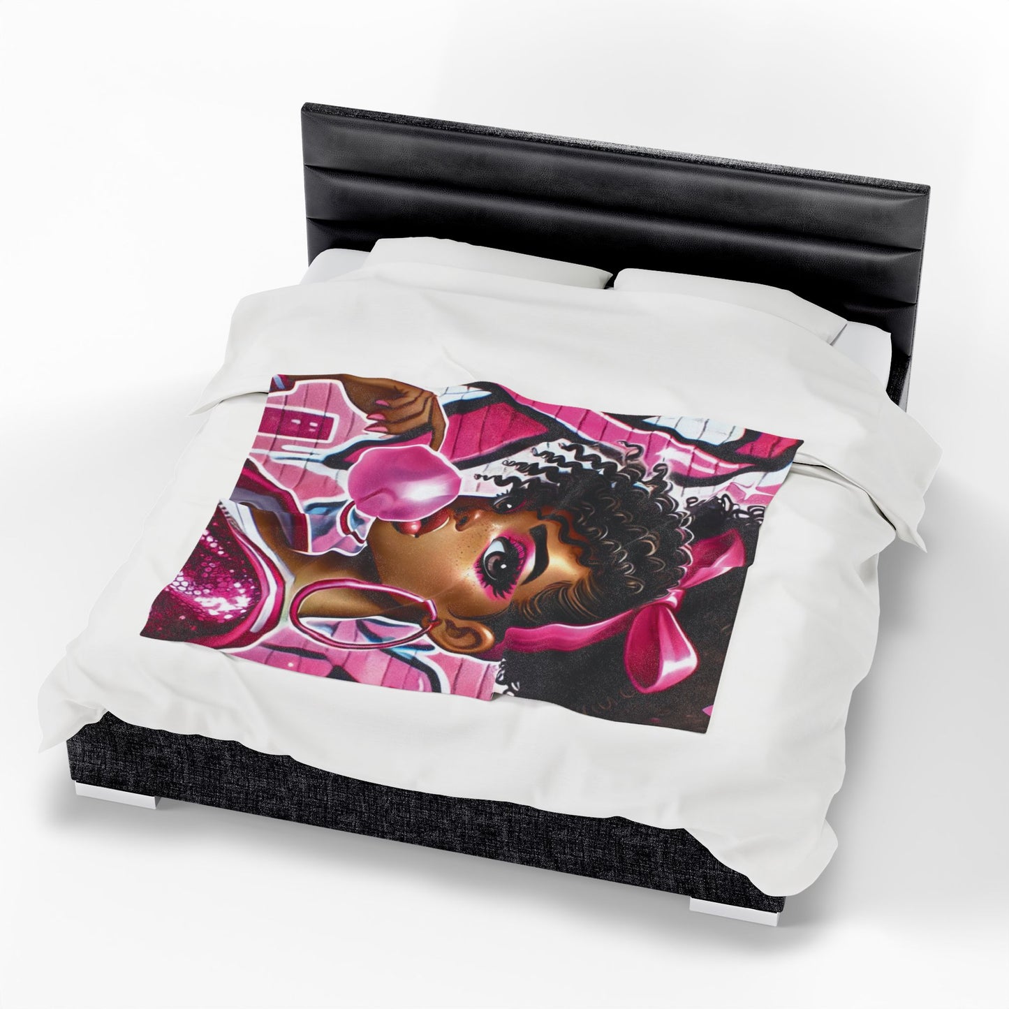 Pink Attitude - Velveteen Plush Blanket