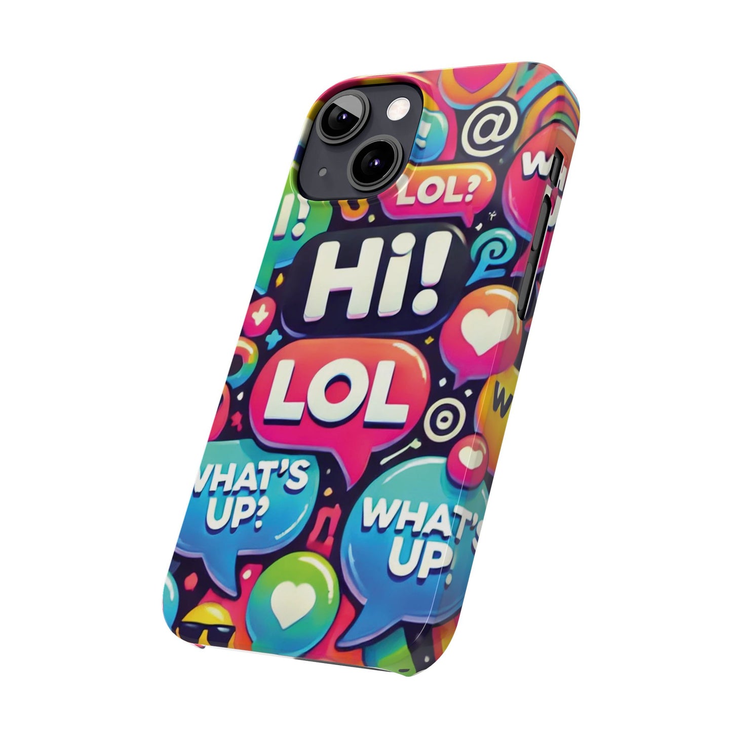 "Text Bubbles" - Slim Phone Cases - Creatively Designed Shop
