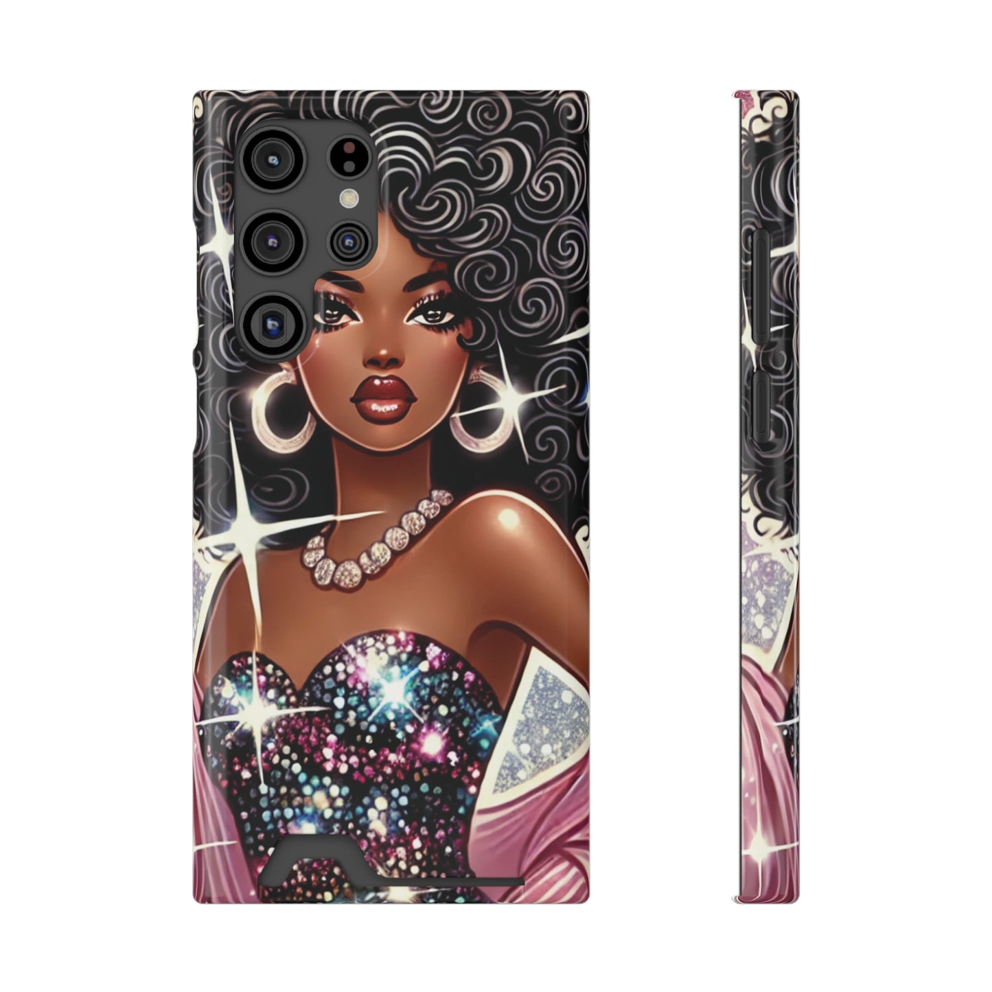 "Gorgeous" - Phone Case With Card Holder - Creatively Designed Shop