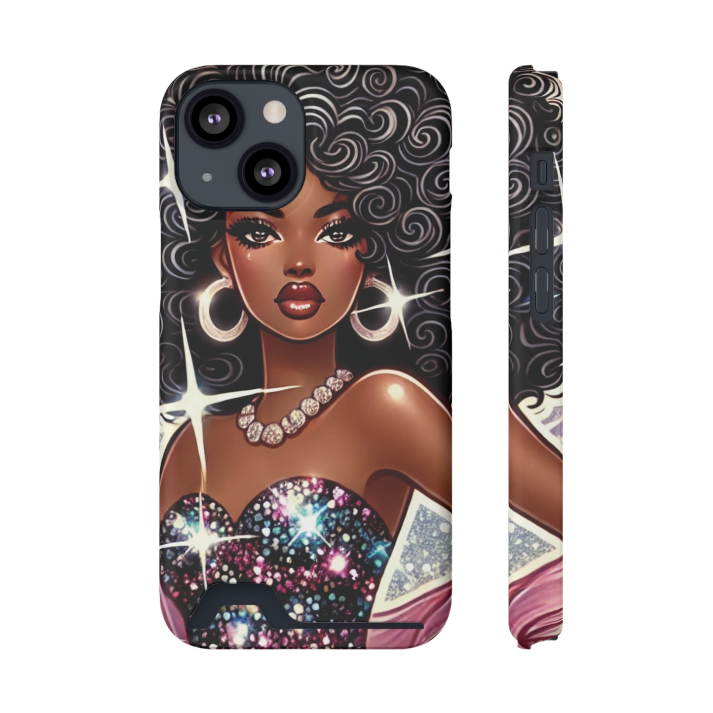 "Gorgeous" - Phone Case With Card Holder - Creatively Designed Shop