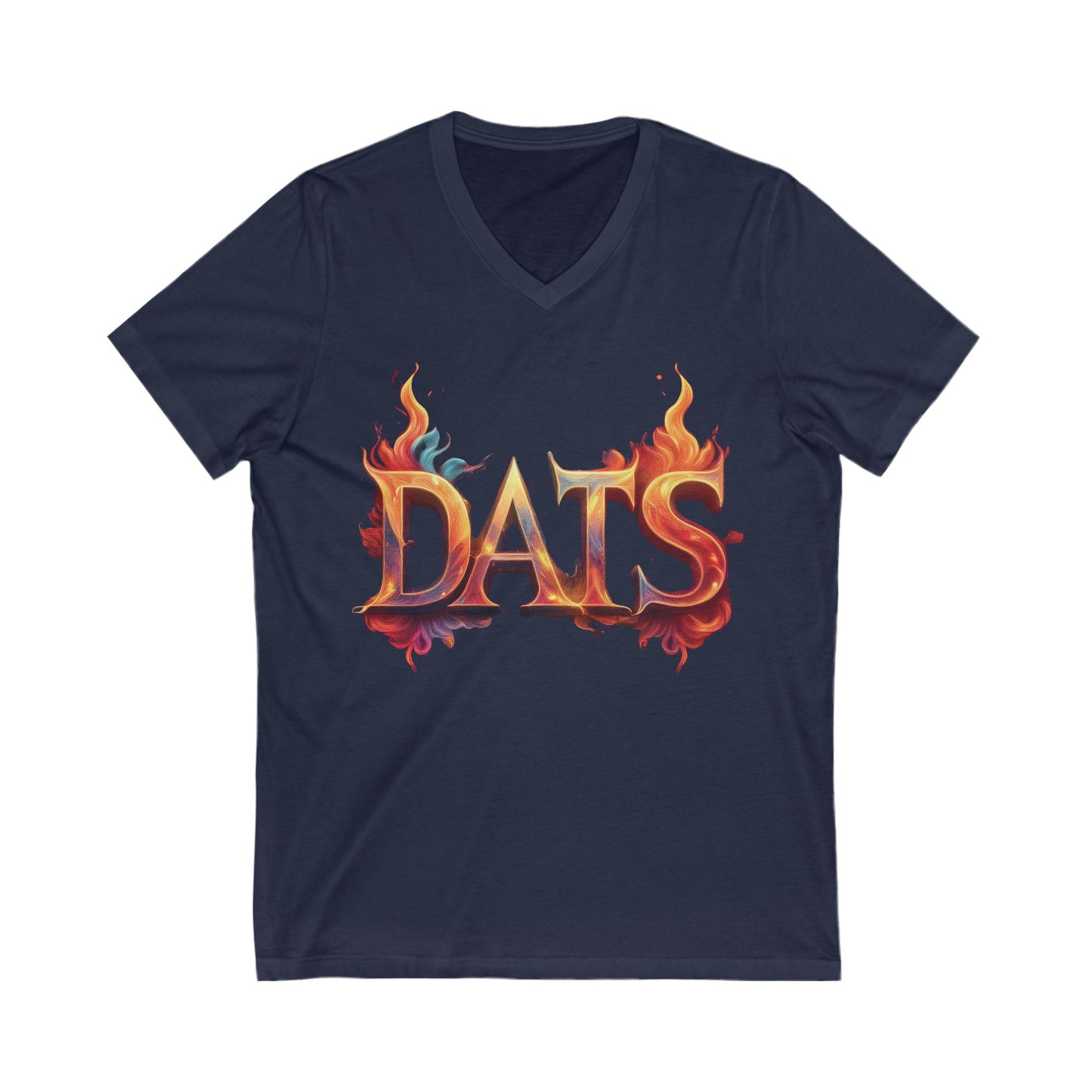 DATS Fire - Unisex Jersey Short Sleeve V-Neck Tee