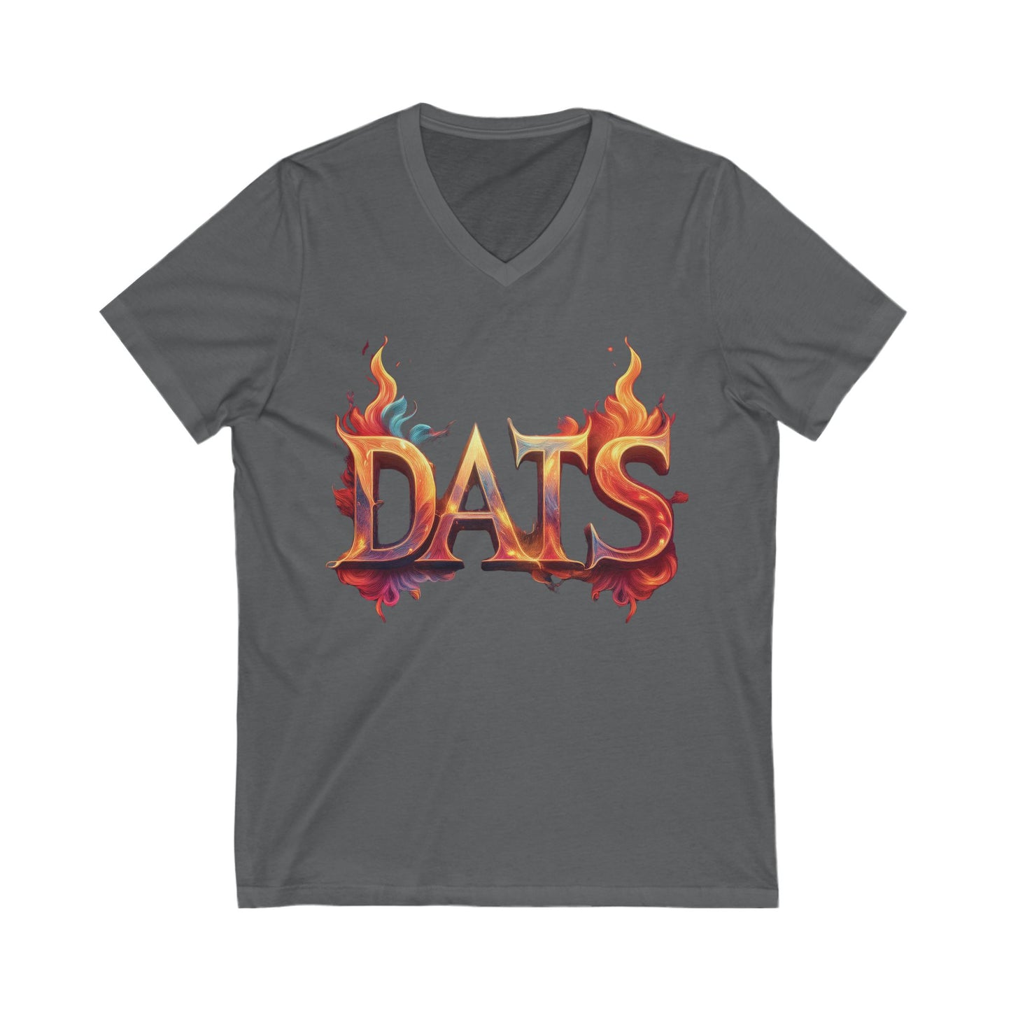 DATS Fire - Unisex Jersey Short Sleeve V-Neck Tee
