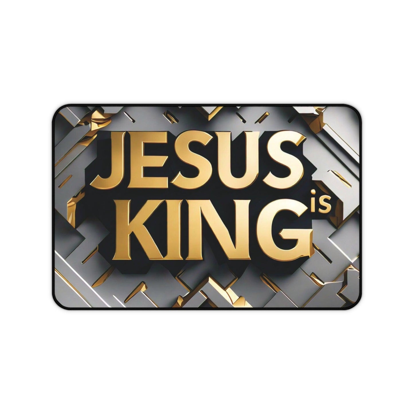 "Jesus Is King" - Desk Mat - Creatively Designed Shop
