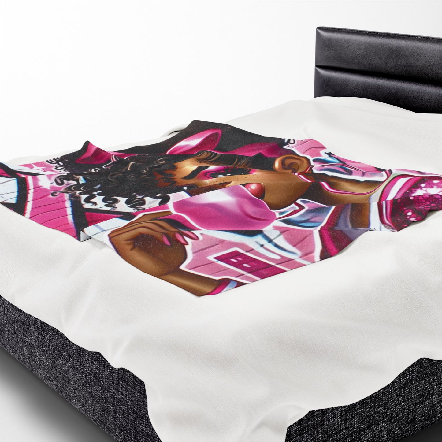 Pink Attitude - Velveteen Plush Blanket