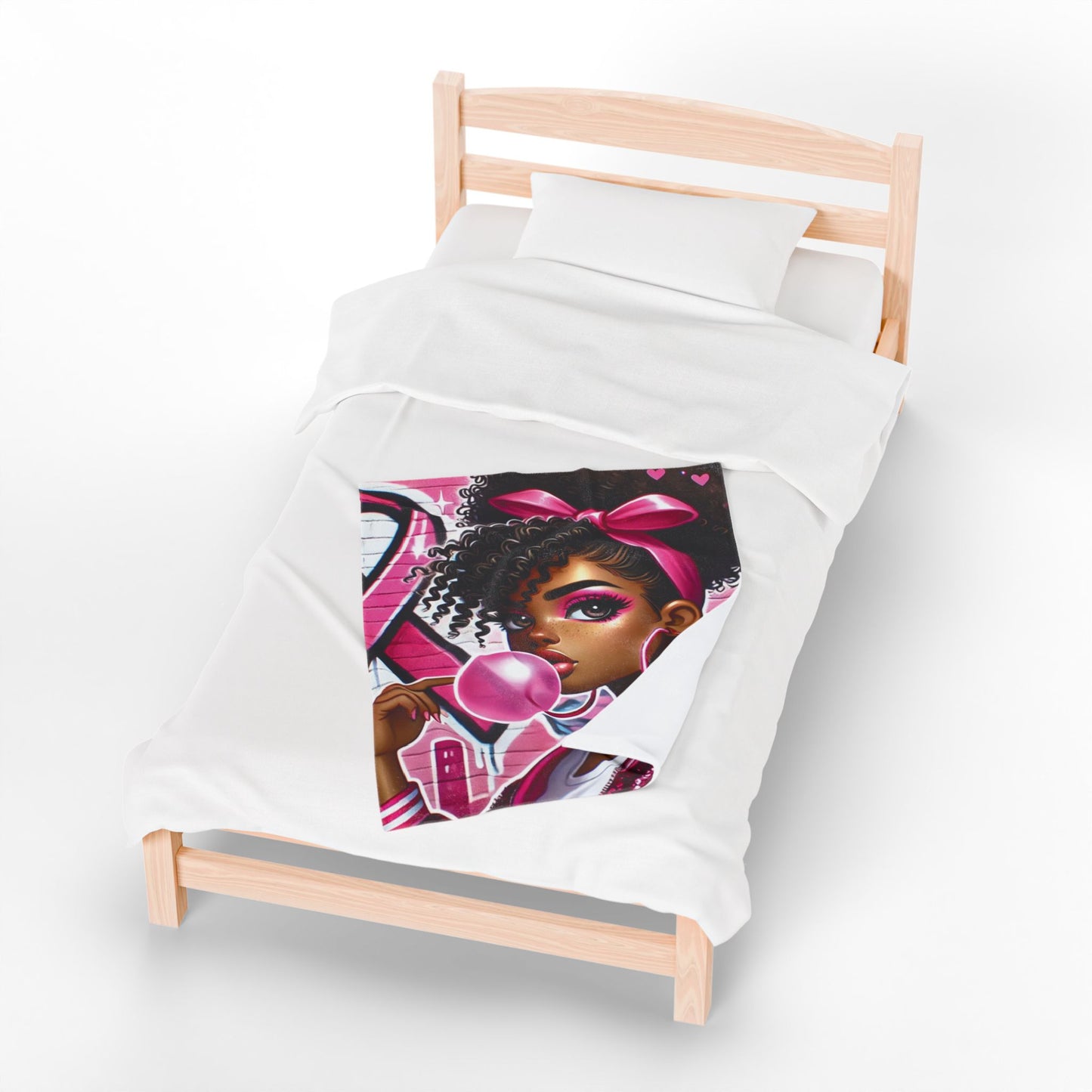 Pink Attitude - Velveteen Plush Blanket