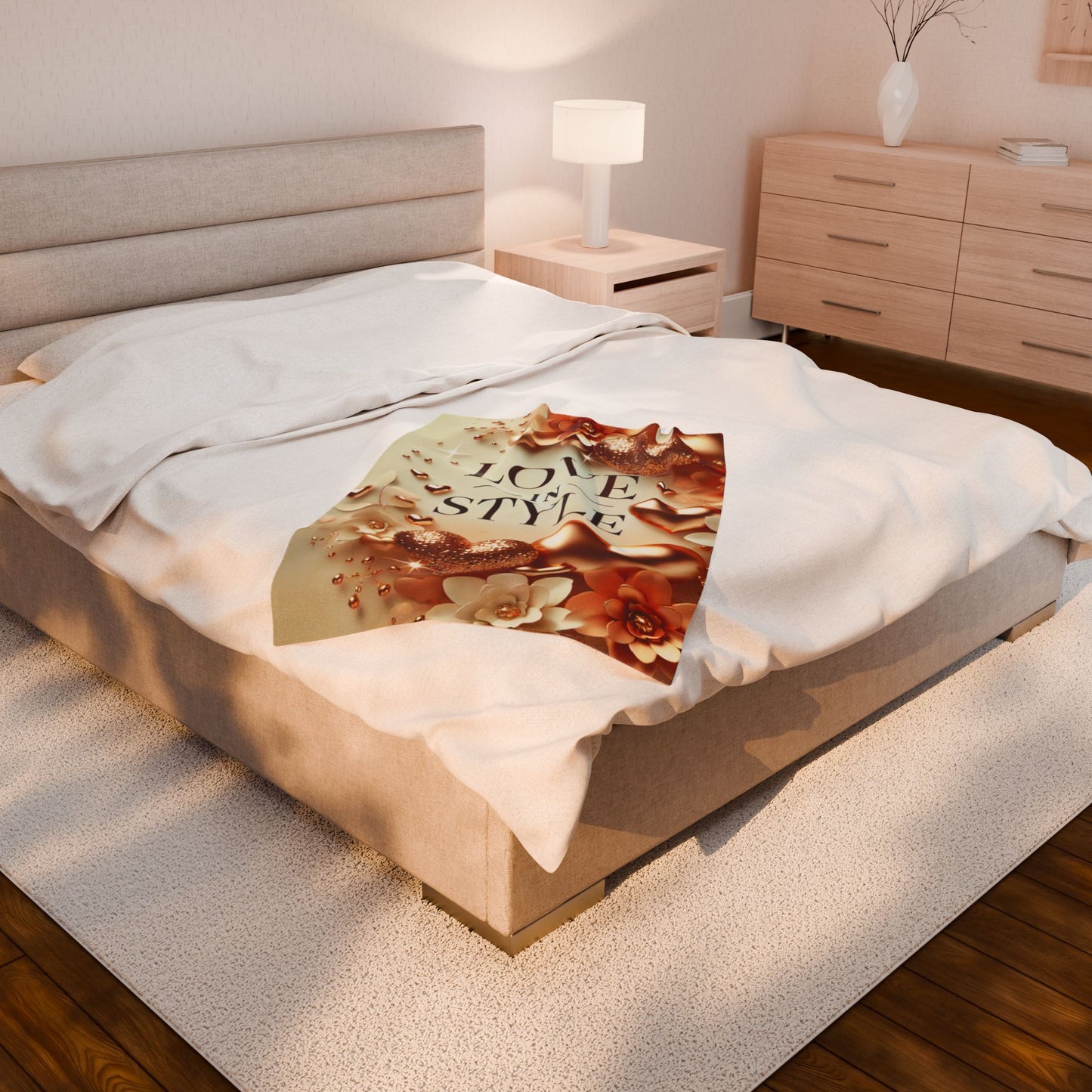 Love In Style - Velveteen Plush Blanket