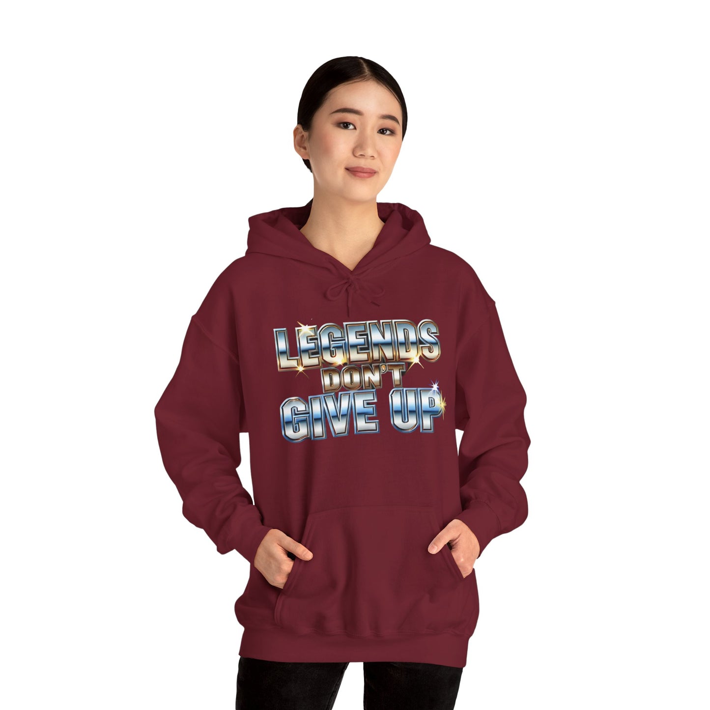 Legends Don't Give Up - Unisex Heavy Blend™ Hooded Sweatshirt - Creatively Designed Shop