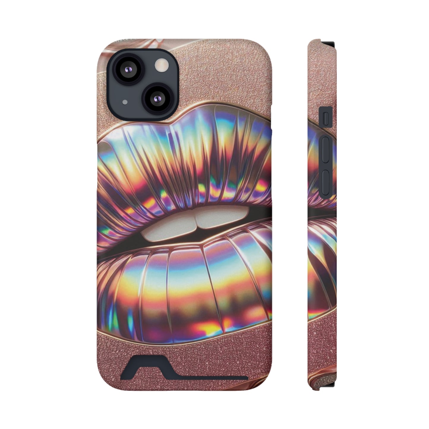 "Bronze Kiss" - Phone Case With Card Holder - Creatively Designed Shop