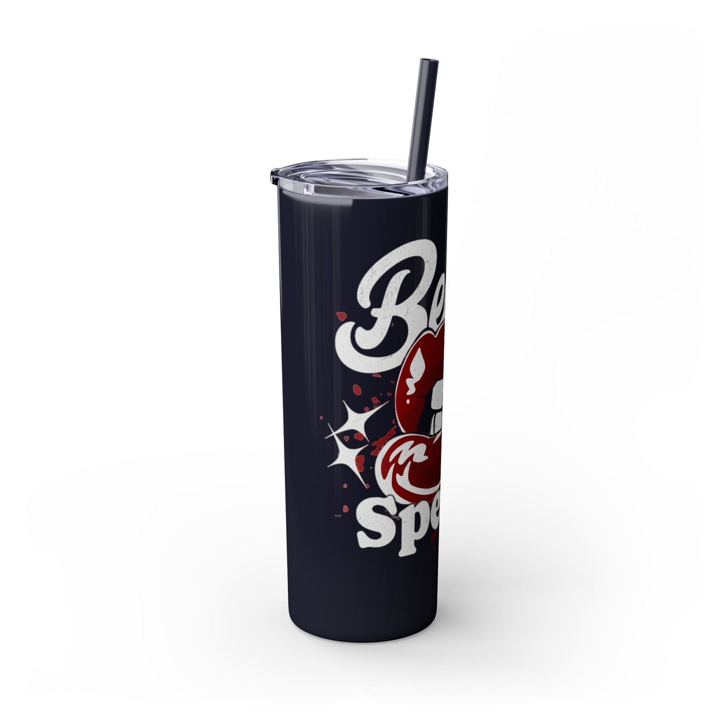 Beauty Speaks - Skinny Tumbler with Straw, 20oz - Creatively Designed Shop