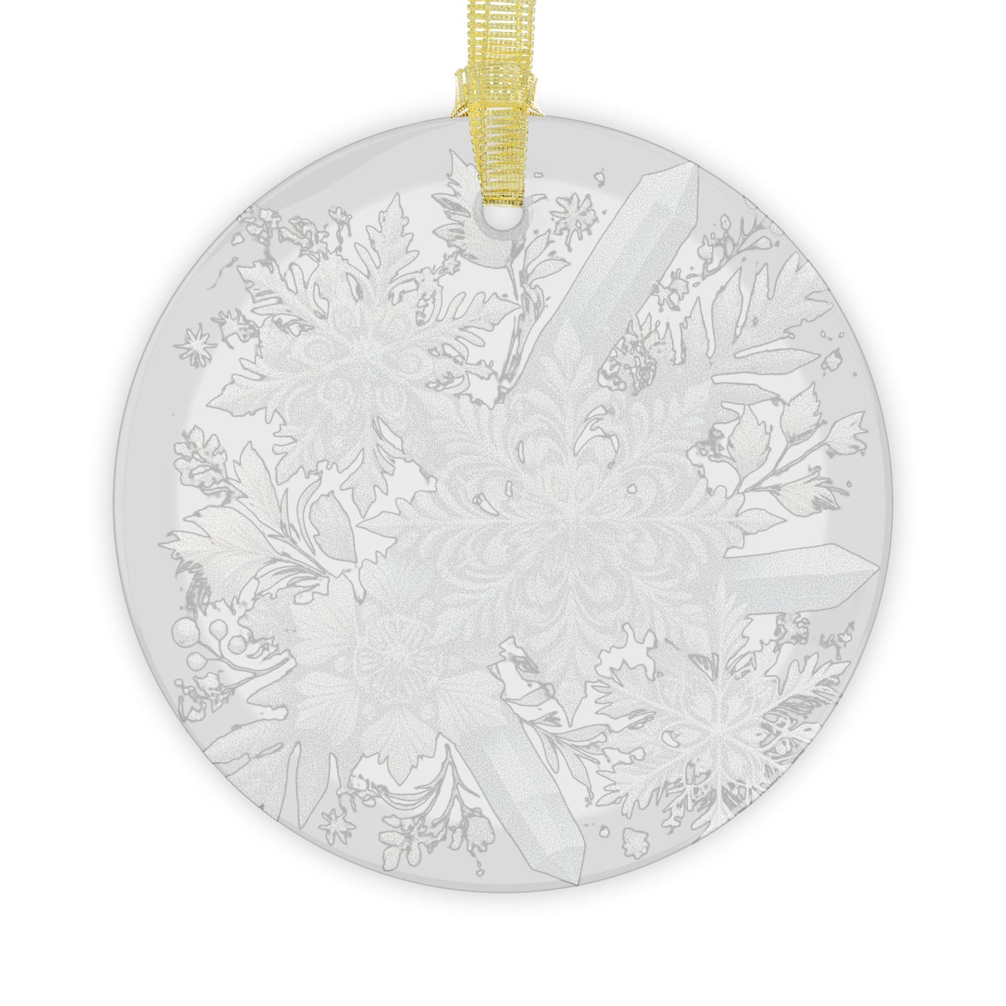 Snowflakes & Ice Crystals - Glass Ornaments - Creatively Designed Shop