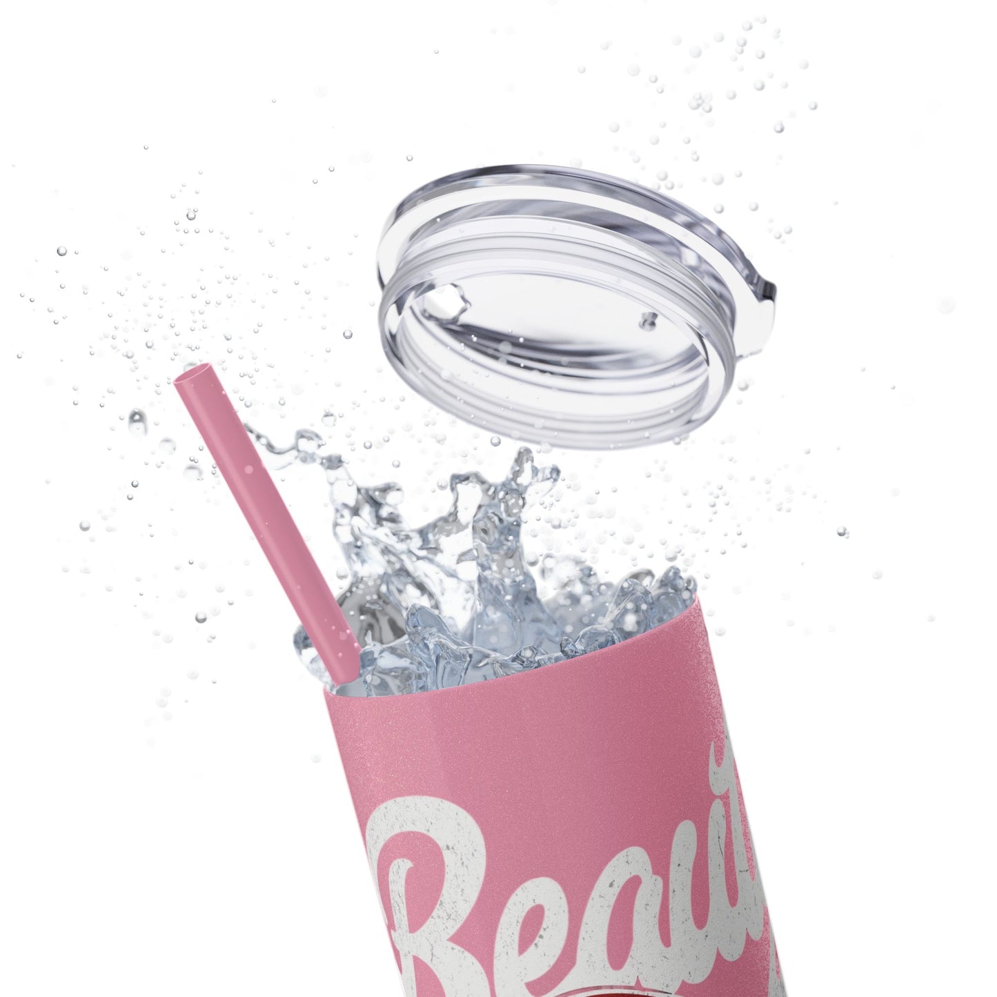 Beauty Speaks - Skinny Tumbler with Straw, 20oz - Creatively Designed Shop