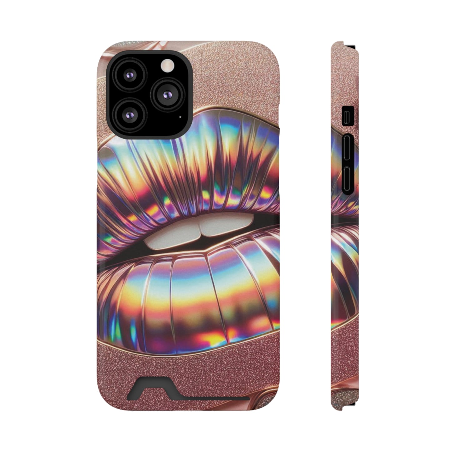 "Bronze Kiss" - Phone Case With Card Holder - Creatively Designed Shop