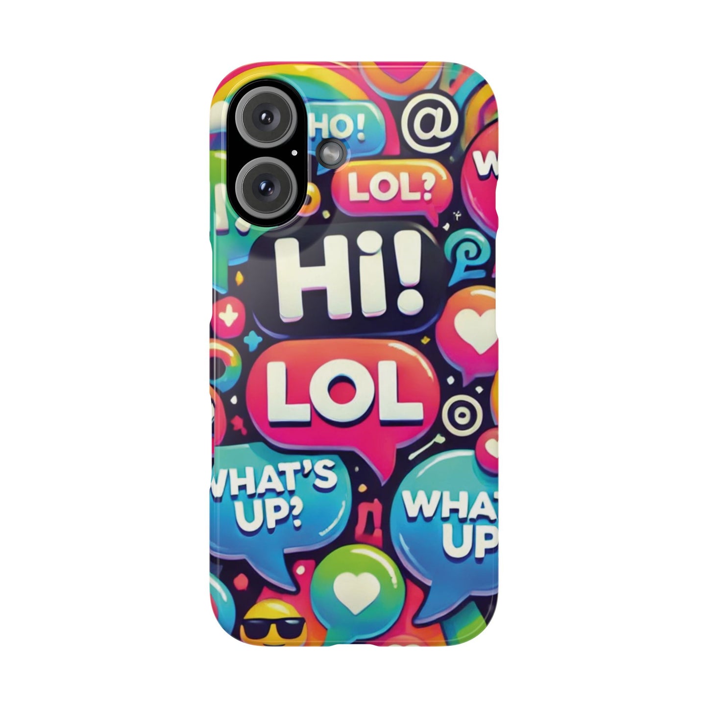 "Text Bubbles" - Slim Phone Cases - Creatively Designed Shop