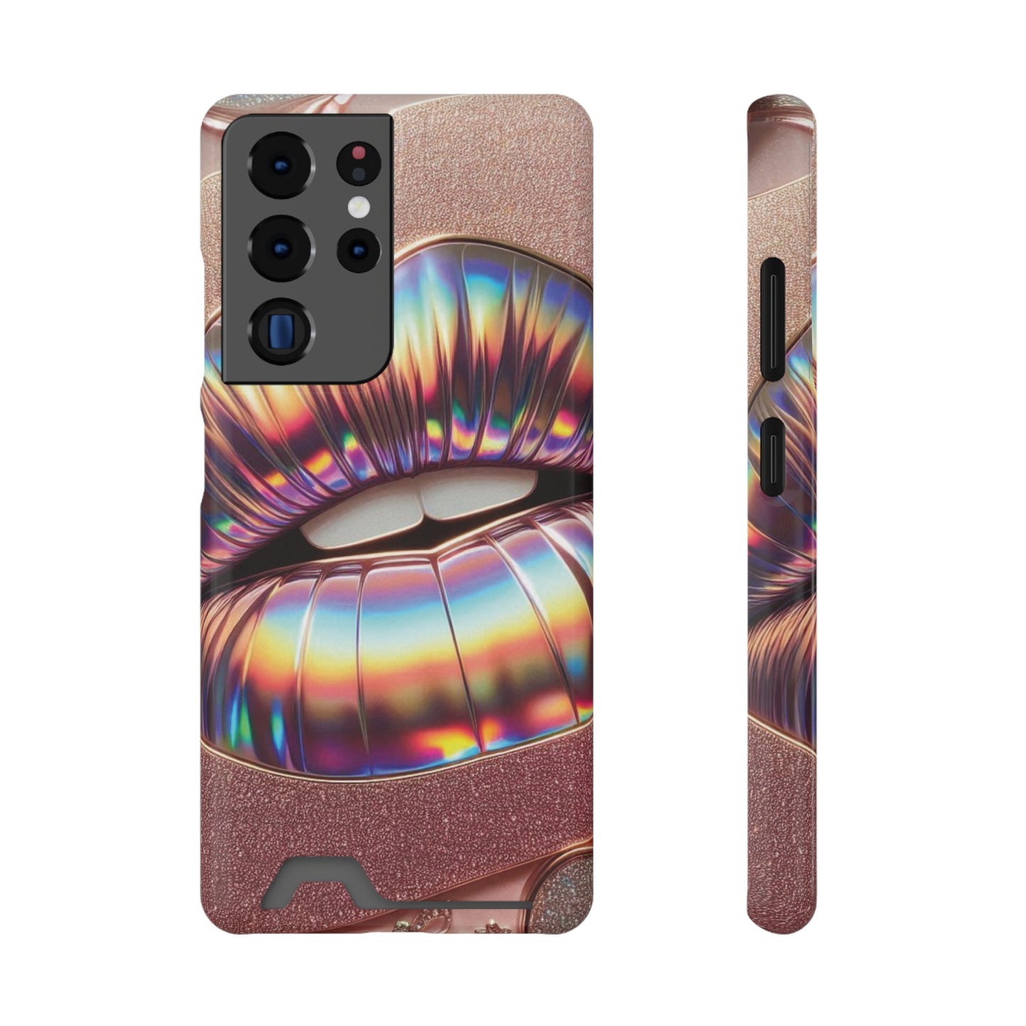 "Bronze Kiss" - Phone Case With Card Holder - Creatively Designed Shop