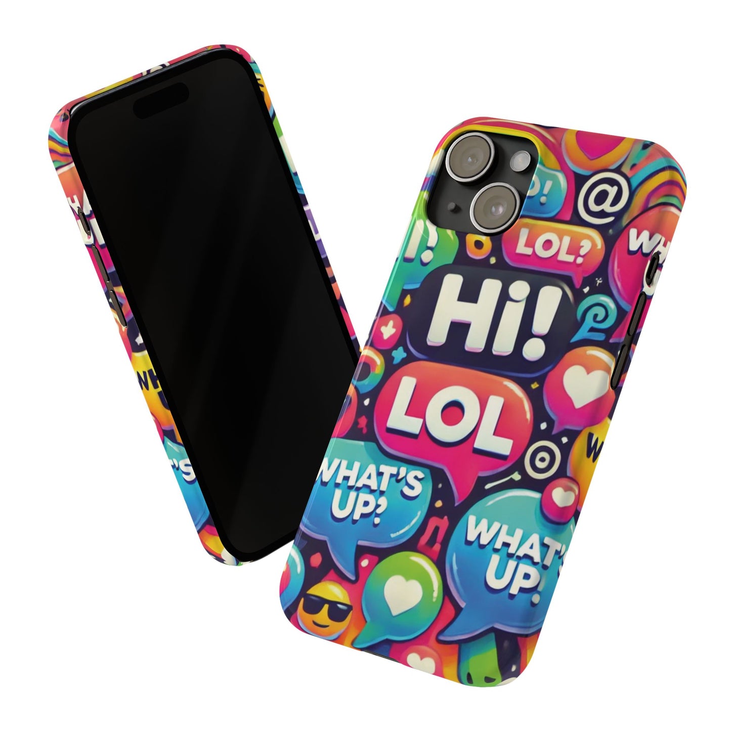 "Text Bubbles" - Slim Phone Cases - Creatively Designed Shop
