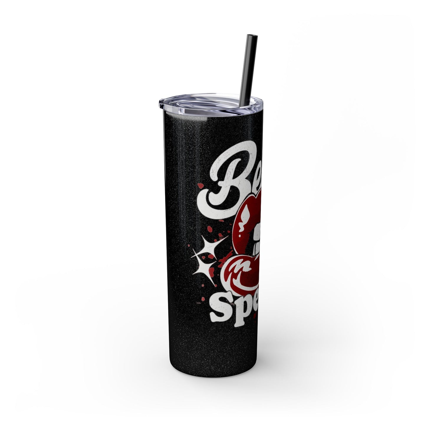 Beauty Speaks - Skinny Tumbler with Straw, 20oz - Creatively Designed Shop