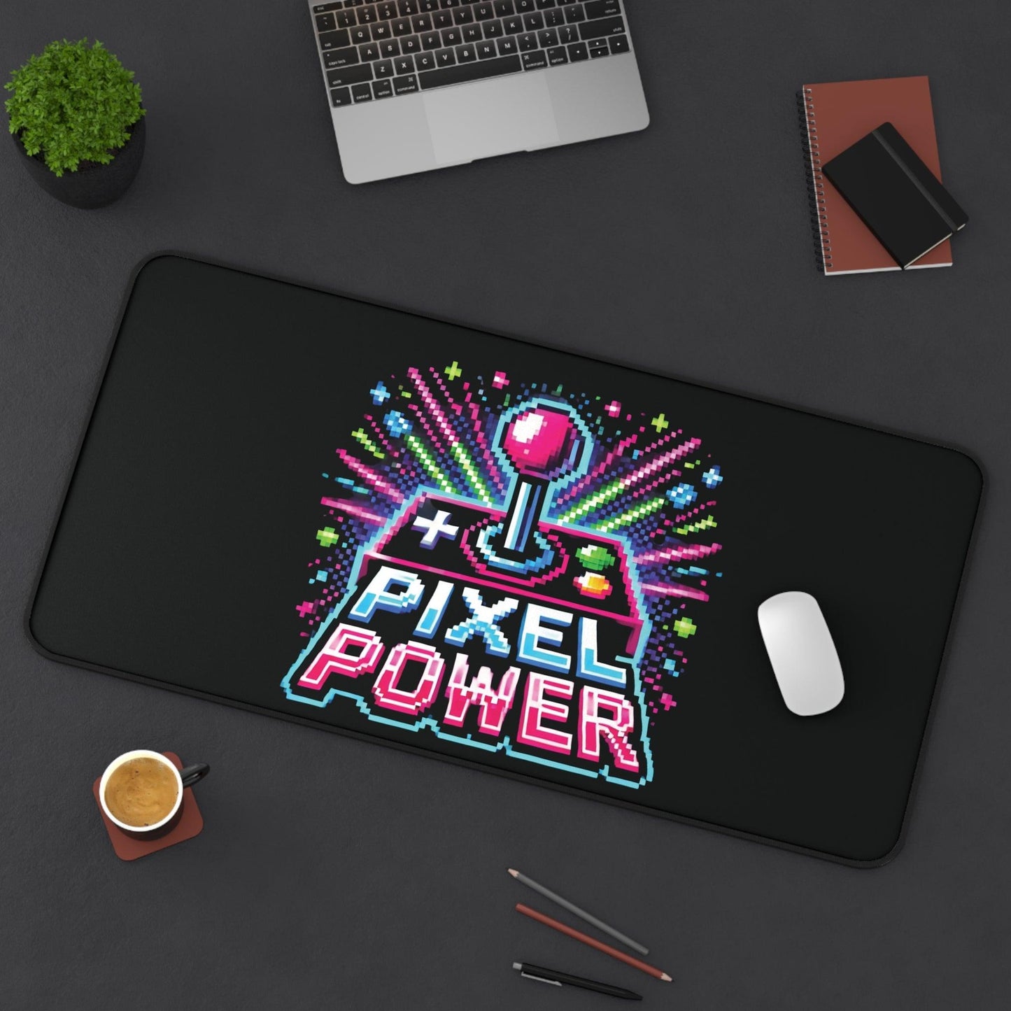 "Pixel Power" - Desk Mat - Creatively Designed Shop