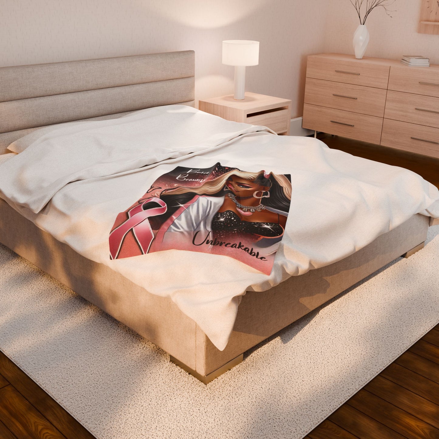 Bold Beautiful Unbreakable - Velveteen Plush Blanket