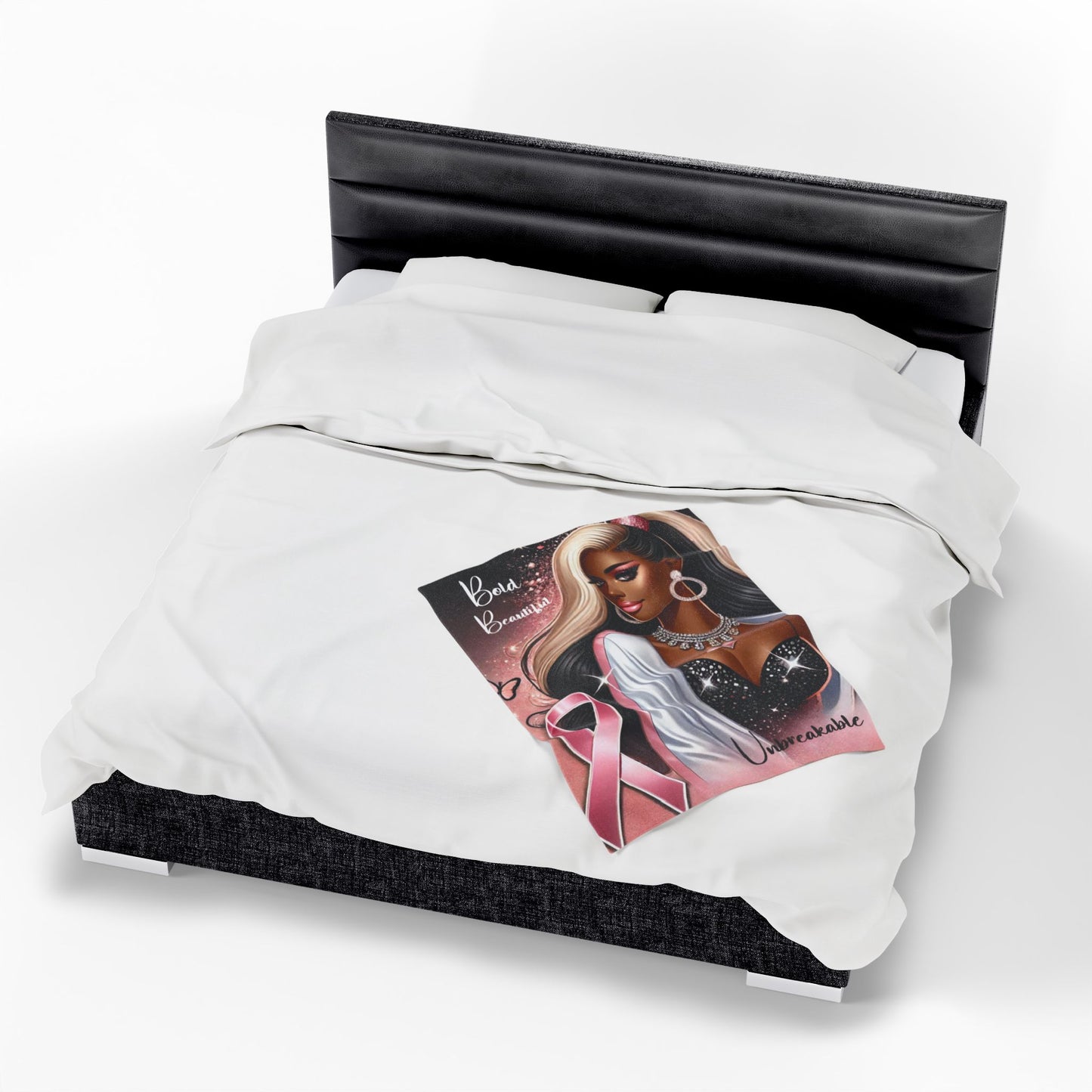 Bold Beautiful Unbreakable - Velveteen Plush Blanket