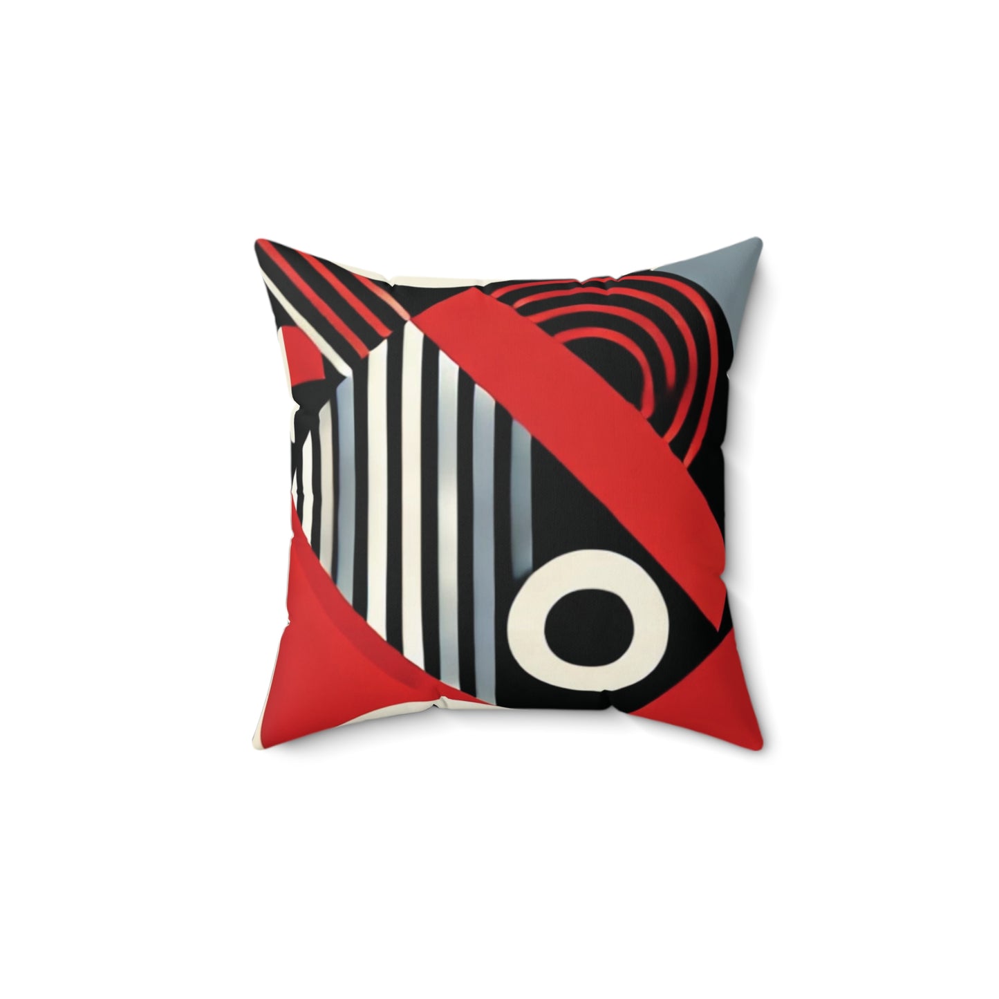 Red, Black & White Abstract - Spun Polyester Square Pillow - Creatively Designed Shop