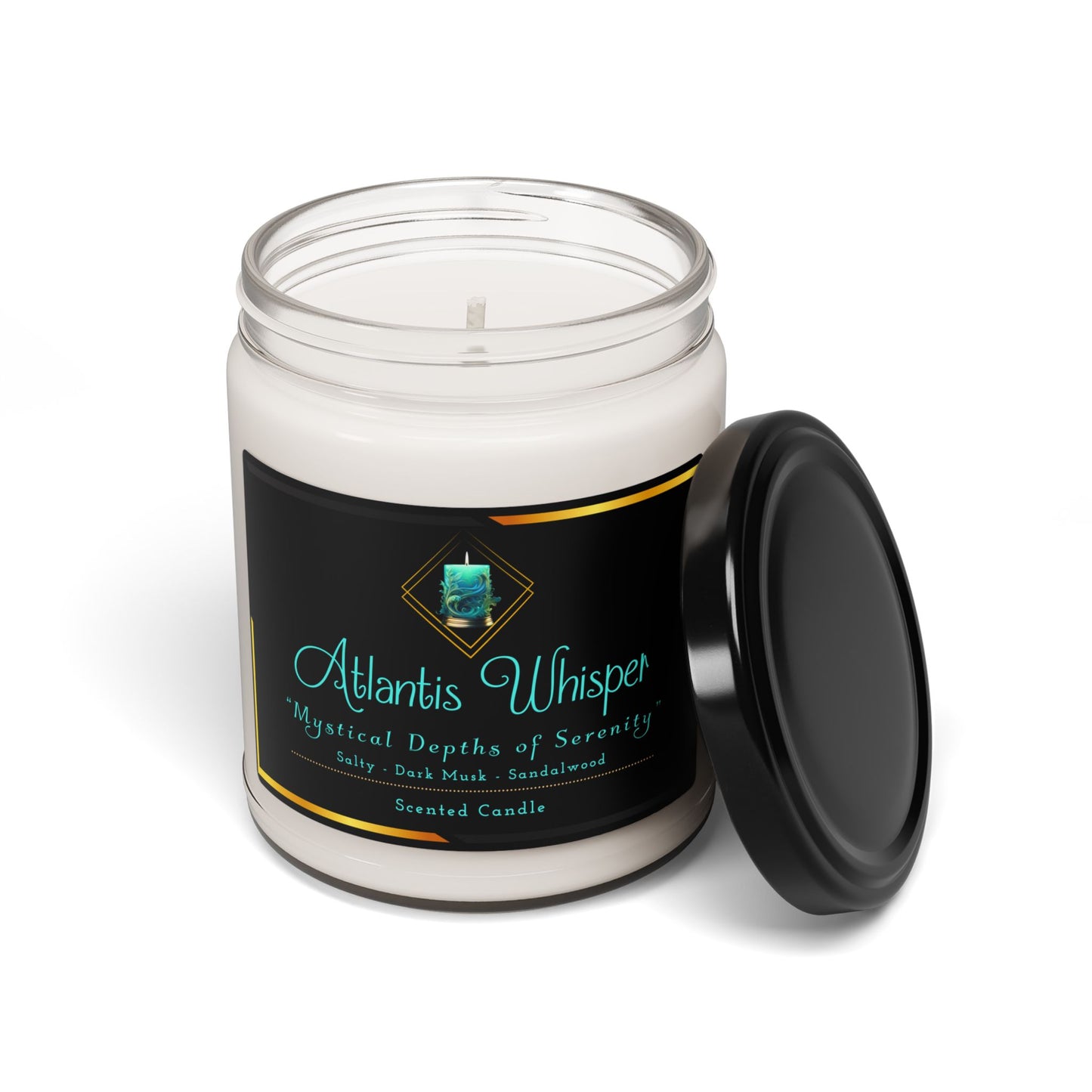 Atlantis Whisper - Scented Soy Candle, 9oz - Creatively Designed Shop