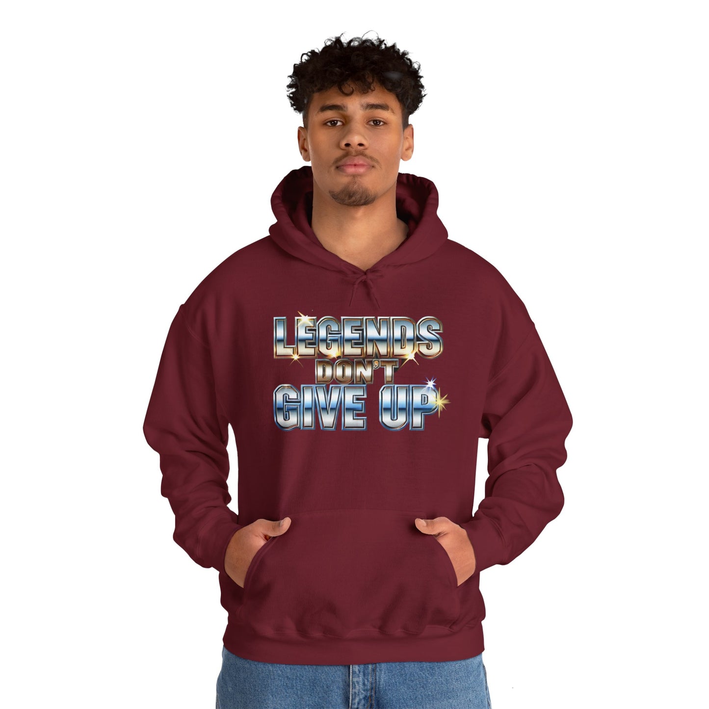 Legends Don't Give Up - Unisex Heavy Blend™ Hooded Sweatshirt - Creatively Designed Shop