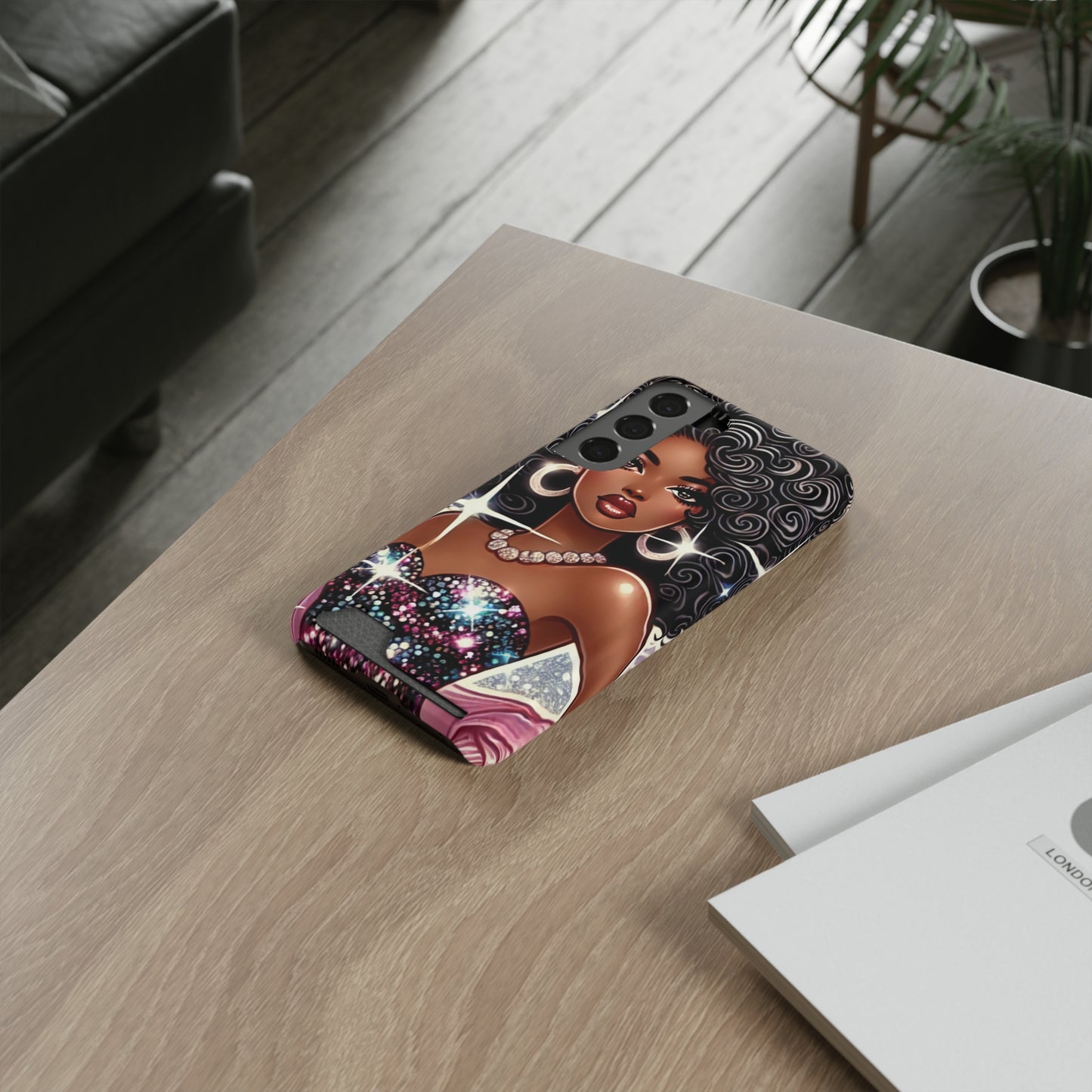 "Gorgeous" - Phone Case With Card Holder - Creatively Designed Shop