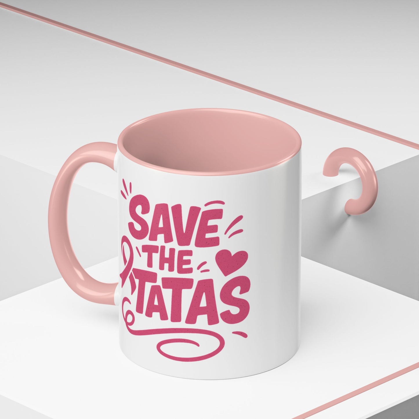 "Save the Tatas" - Accent Coffee Mug