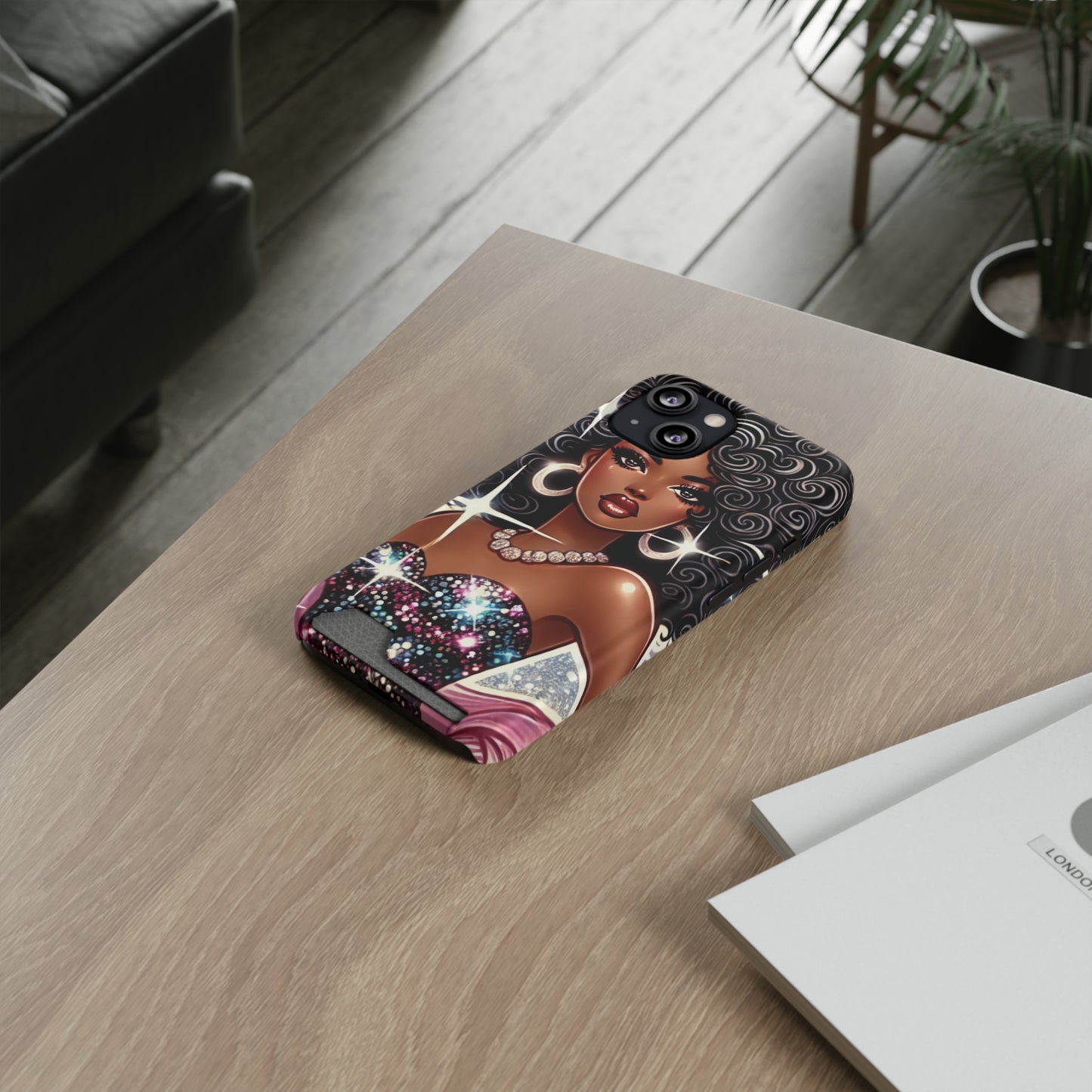 "Gorgeous" - Phone Case With Card Holder - Creatively Designed Shop