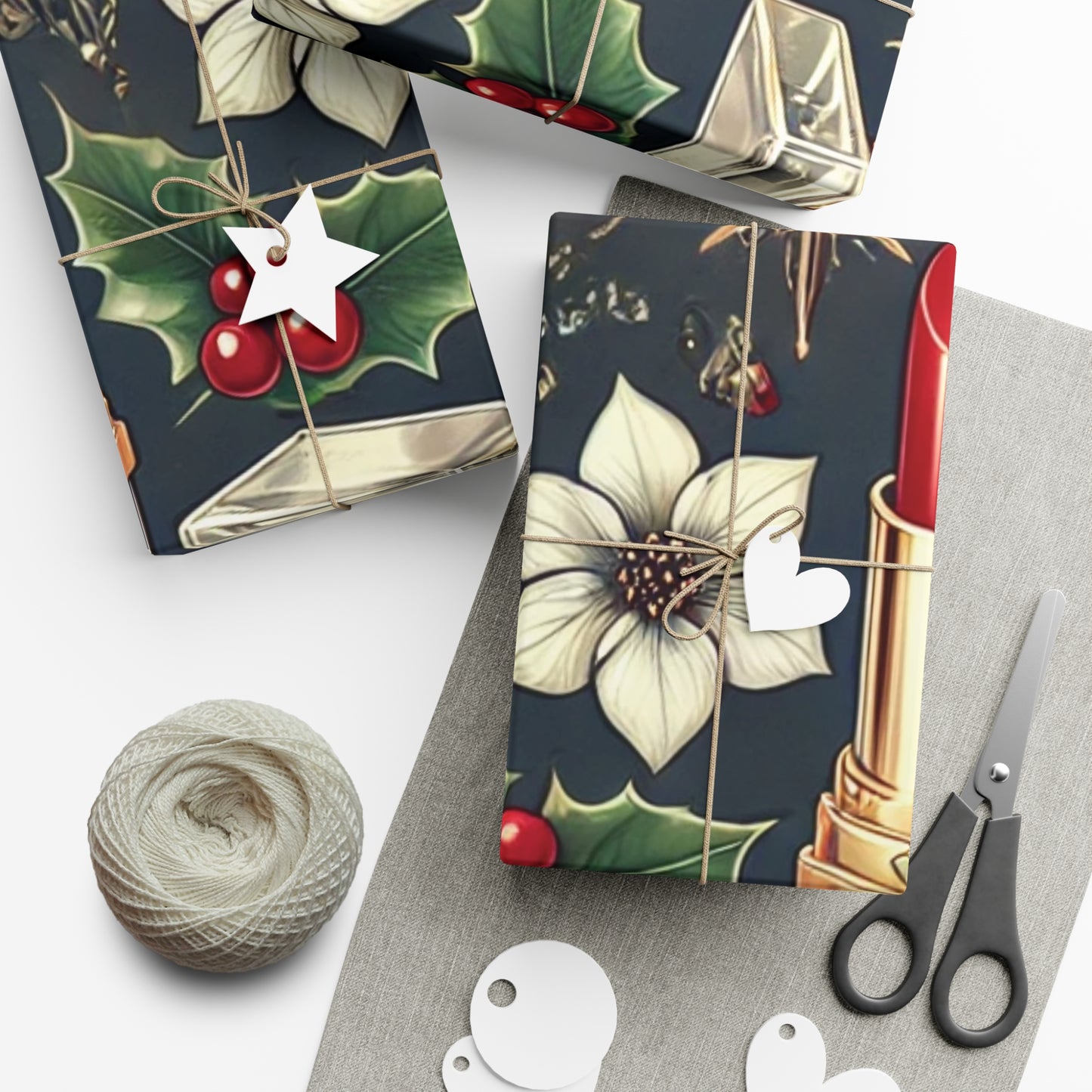 Christmas Glam Makeup Essentials - Gift Wrap Papers - Creatively Designed Shop