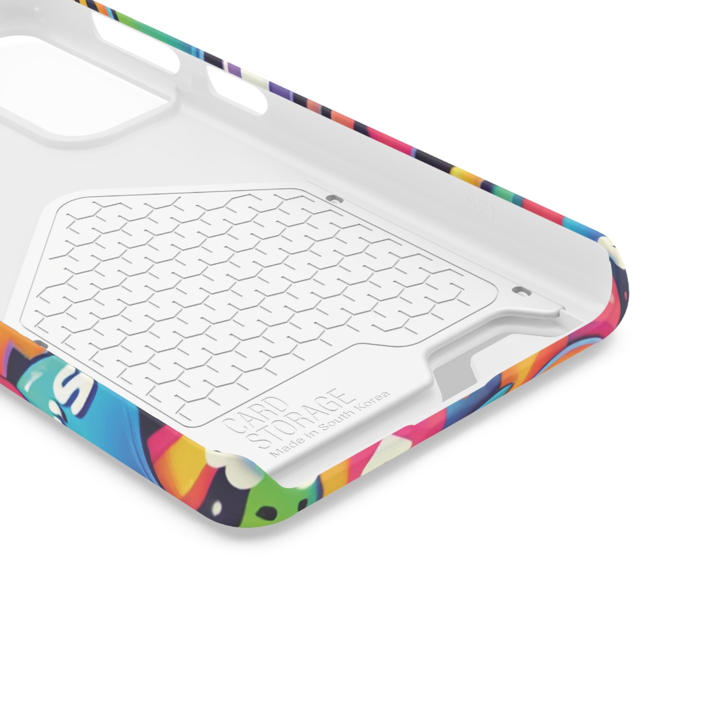 "Text Bubbles" - Phone Case With Card Holder - Creatively Designed Shop