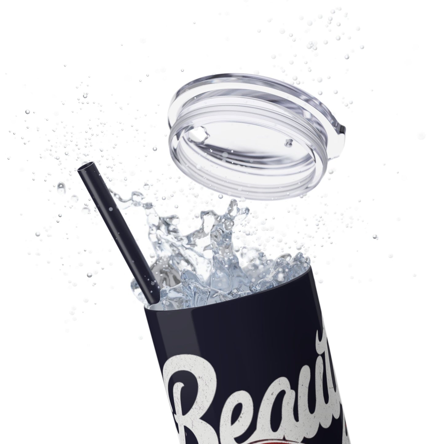 Beauty Speaks - Skinny Tumbler with Straw, 20oz - Creatively Designed Shop