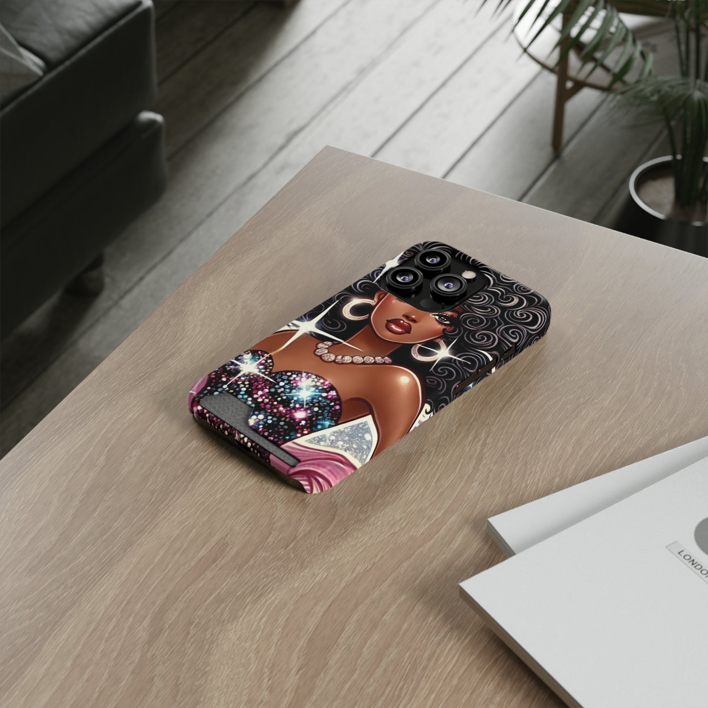 "Gorgeous" - Phone Case With Card Holder - Creatively Designed Shop